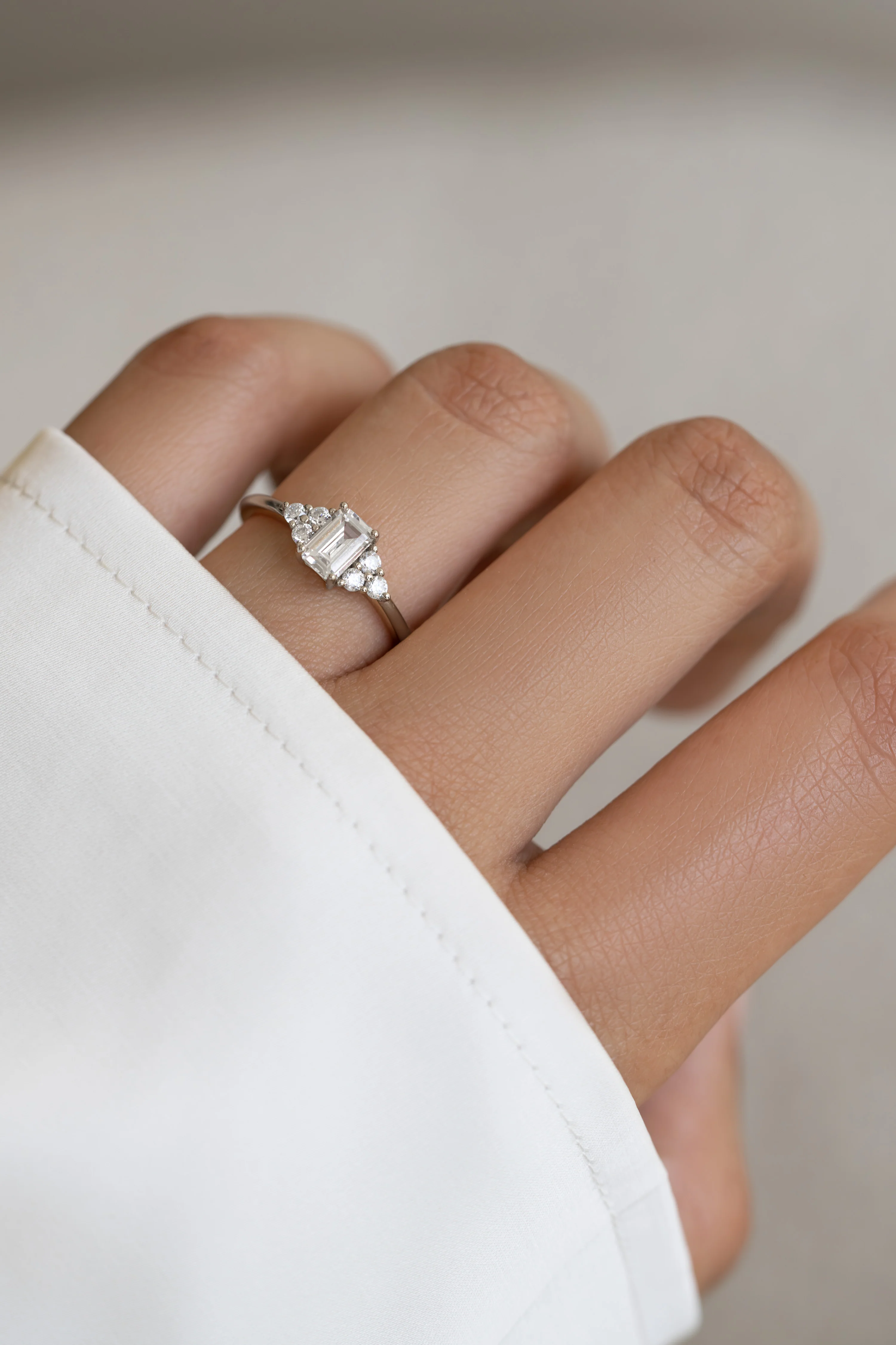 Emerald Cut Stacking Ring - Image 4