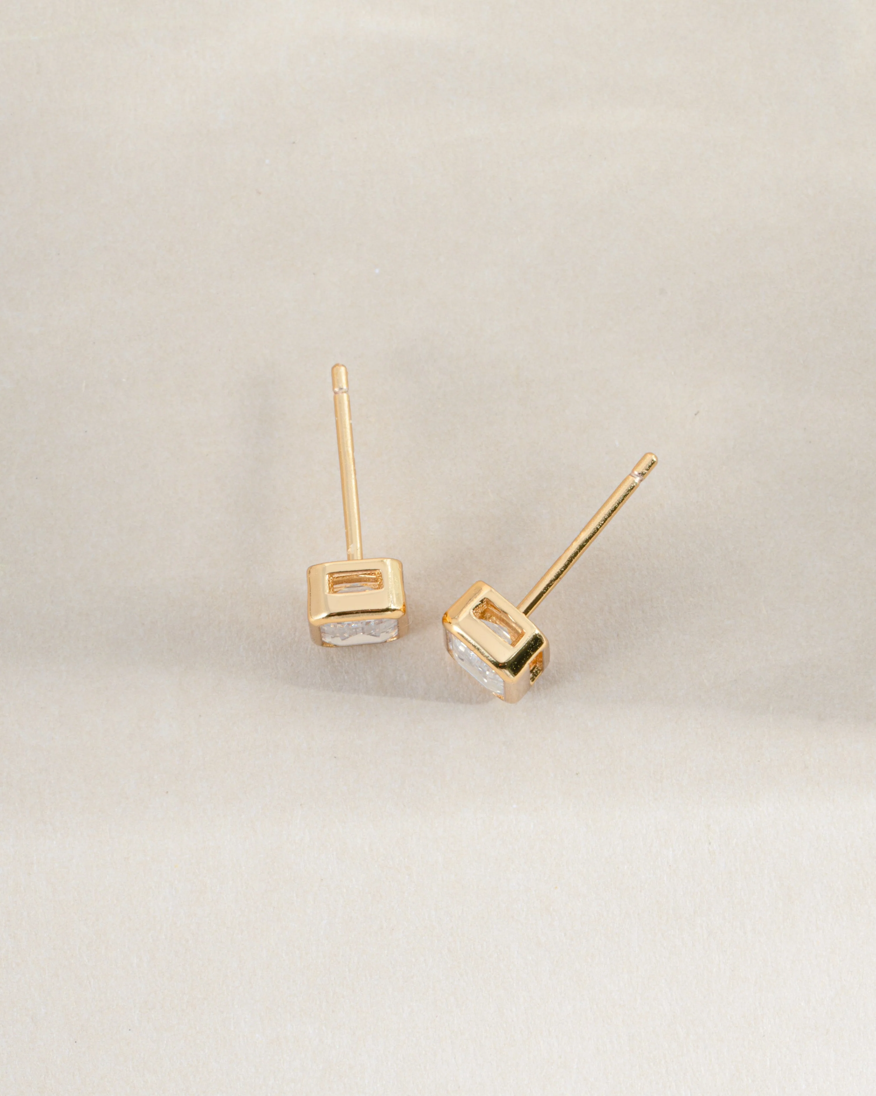 Emerald Cut Stud Earrings - Image 6