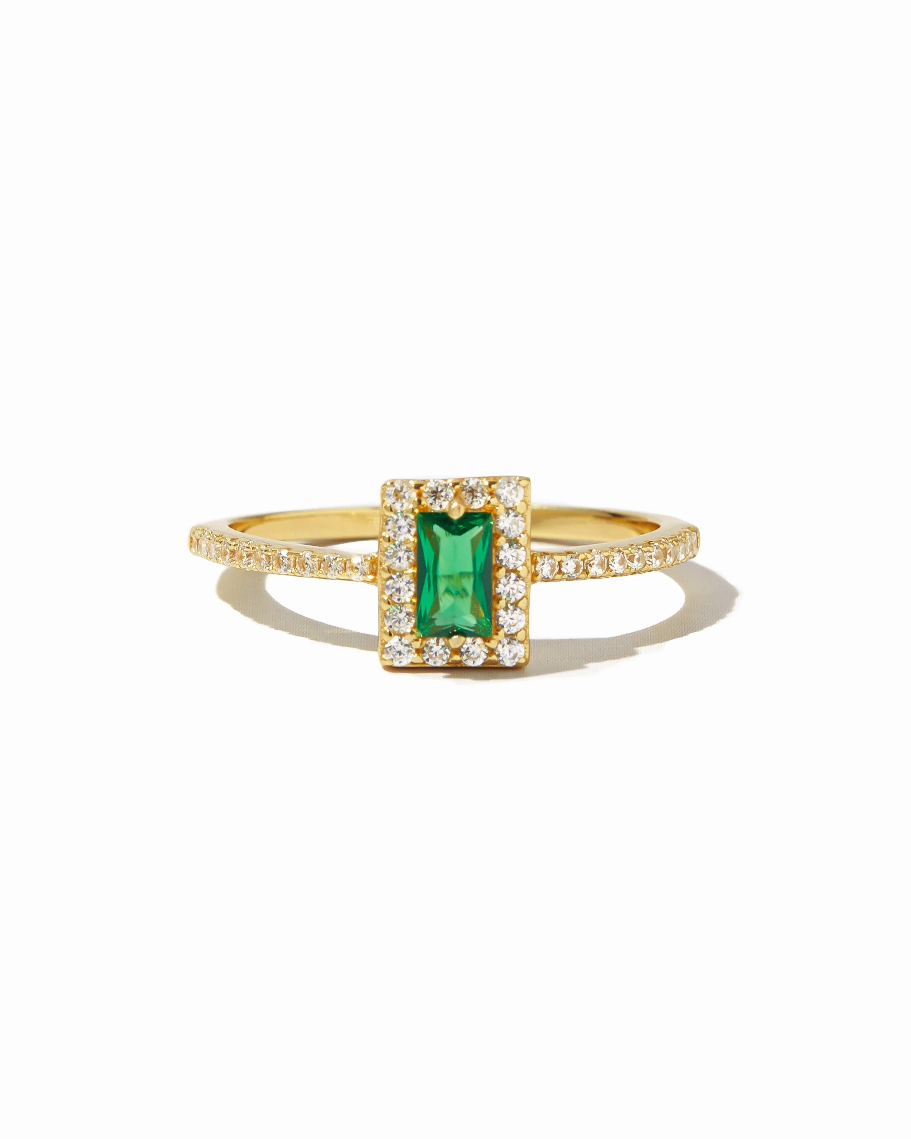 Emerald CZ Ring