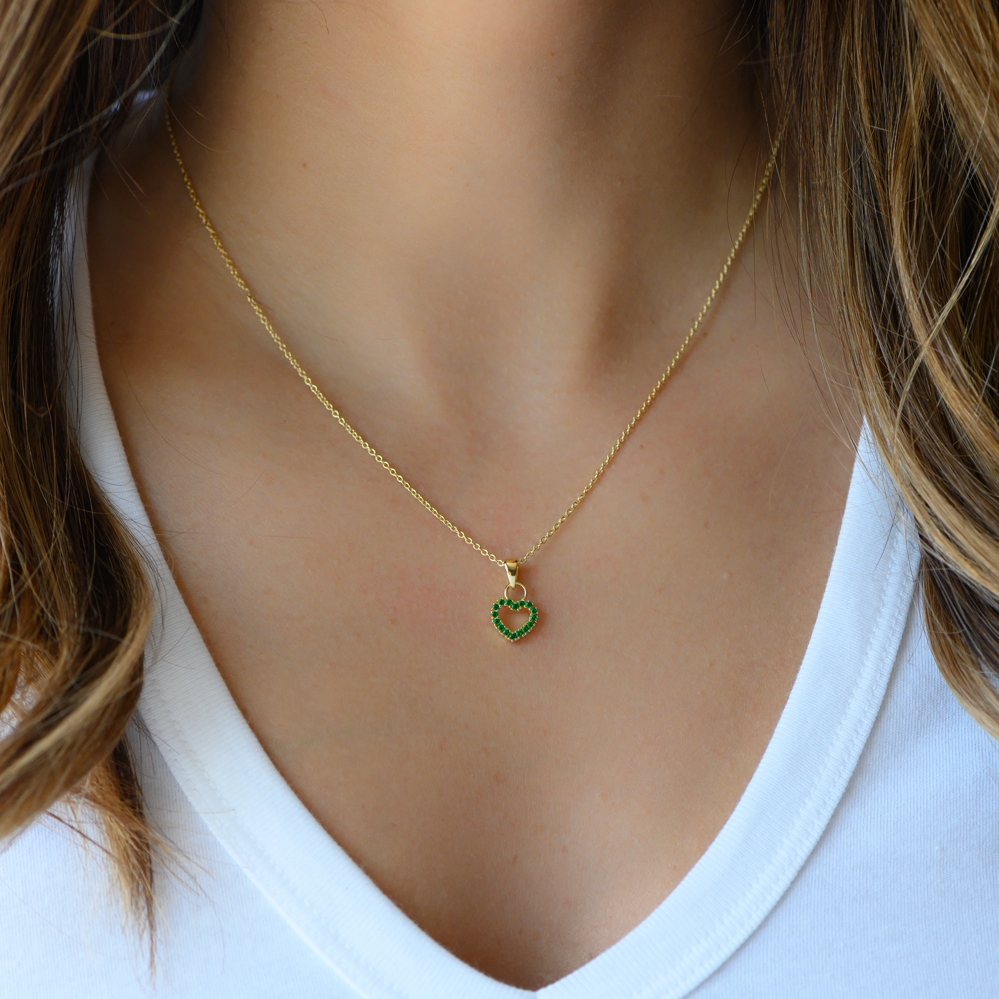 Emerald Heart Necklace - Image 2