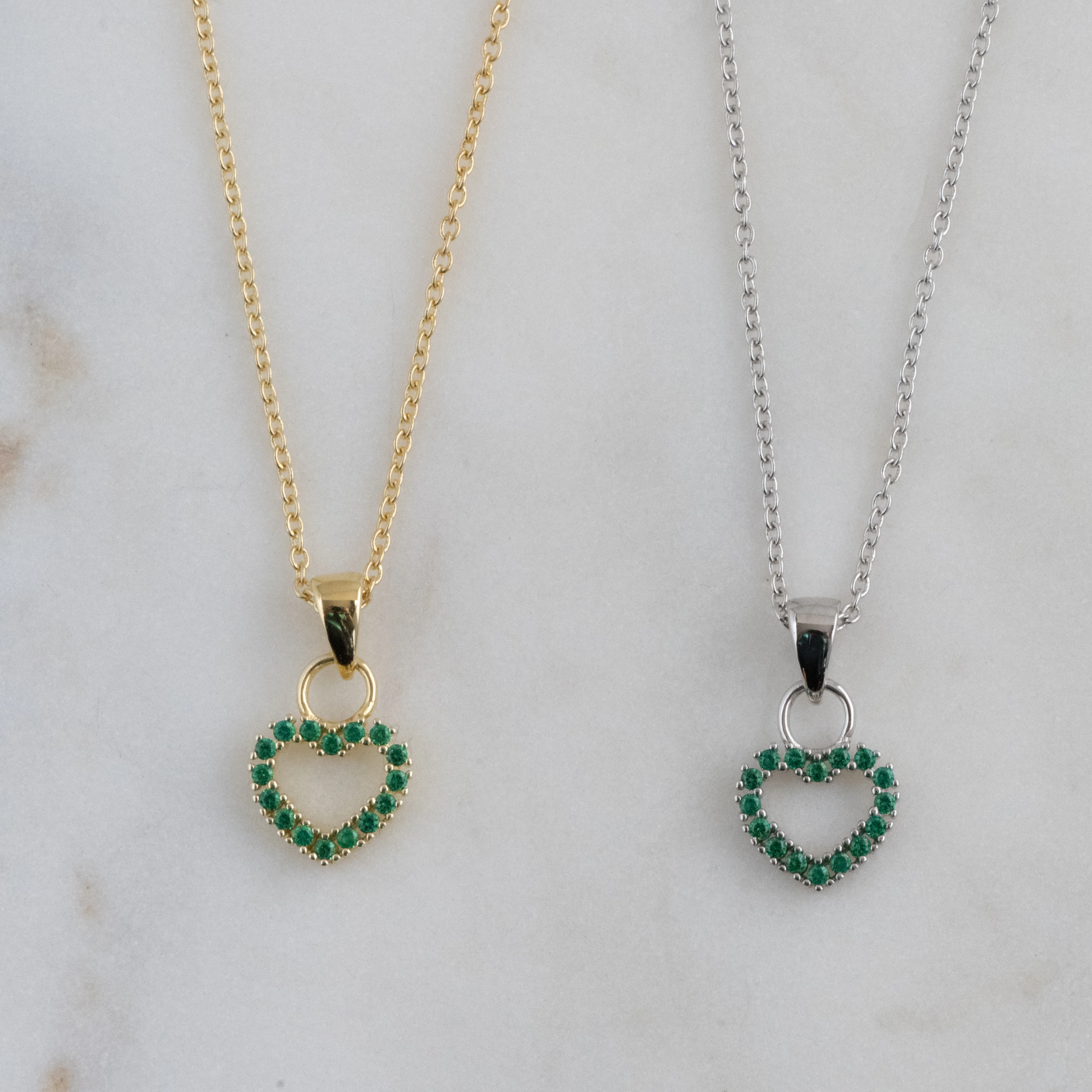 Emerald Heart Necklace - Image 3