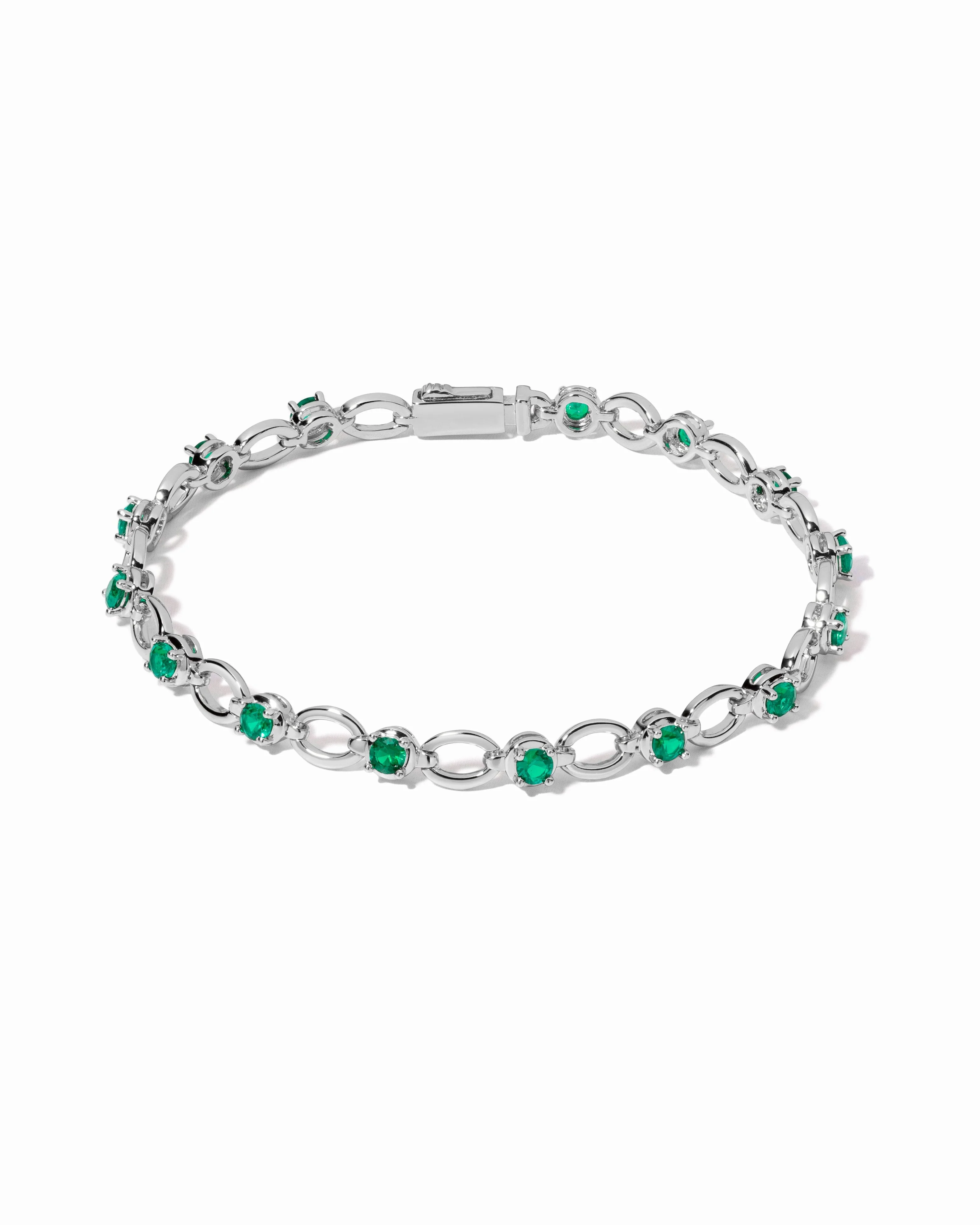 Emerald Lilly Tennis Bracelet - Image 10
