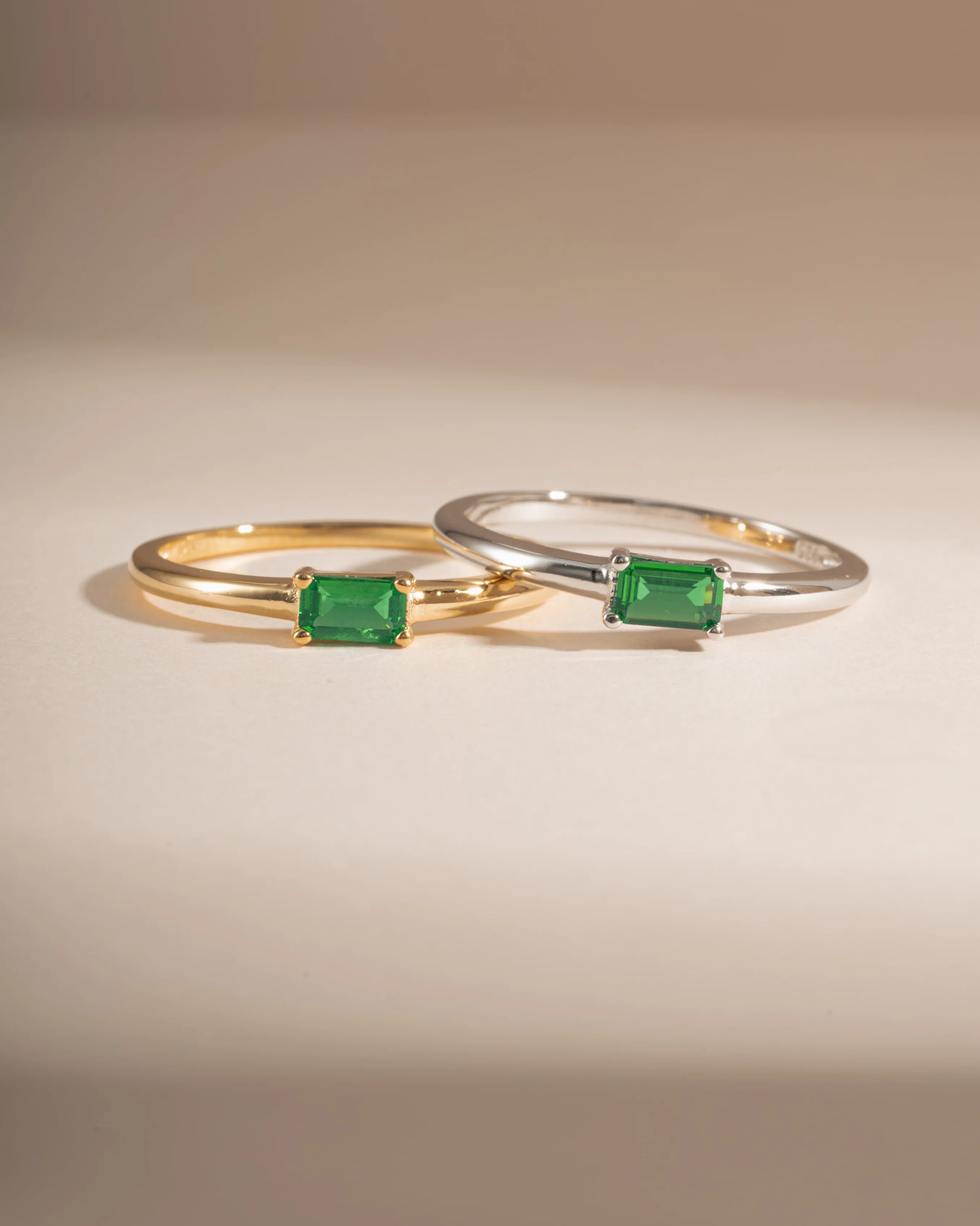 Emerald Lori Baguette Ring - Image 3