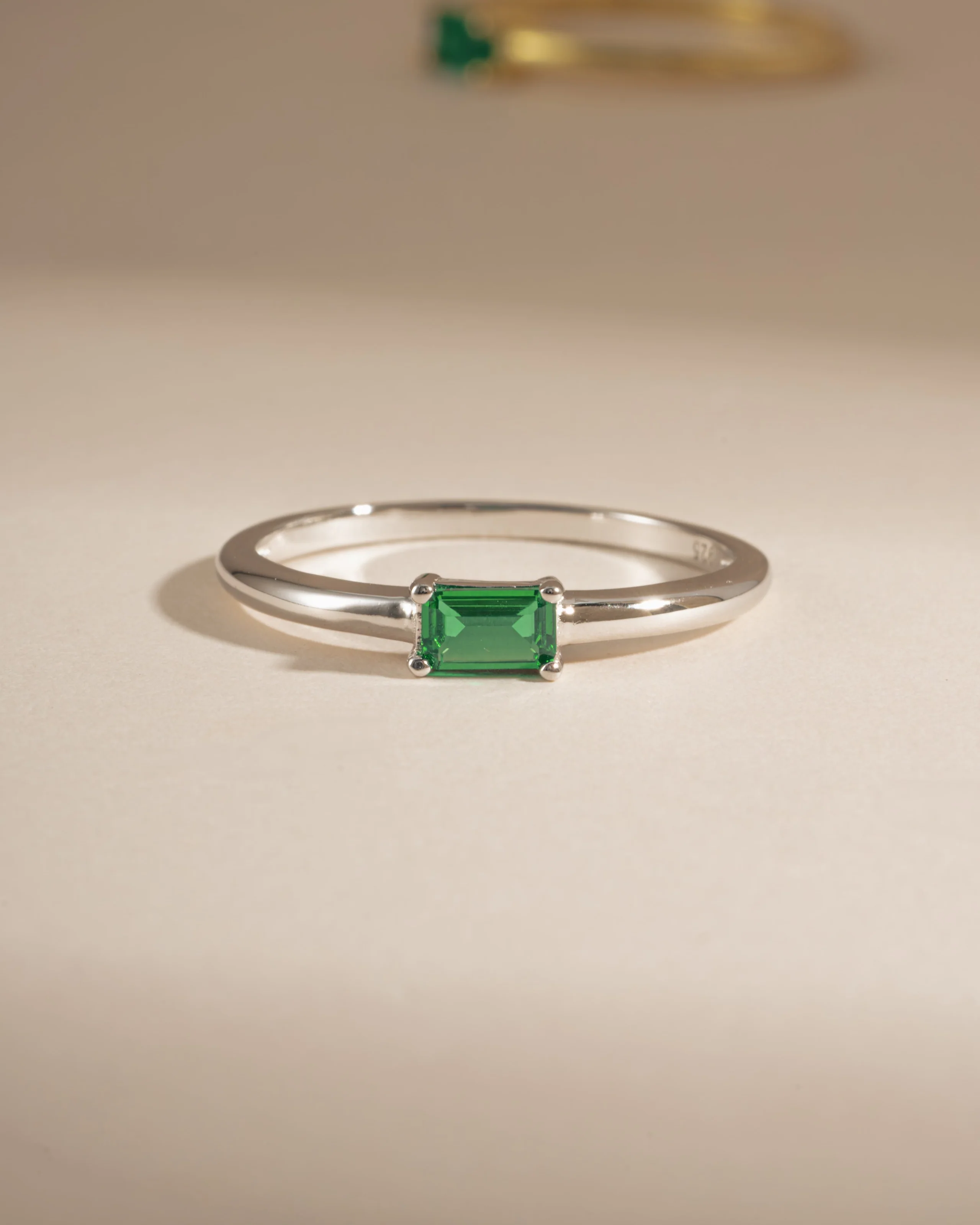 Emerald Lori Baguette Ring - Image 5