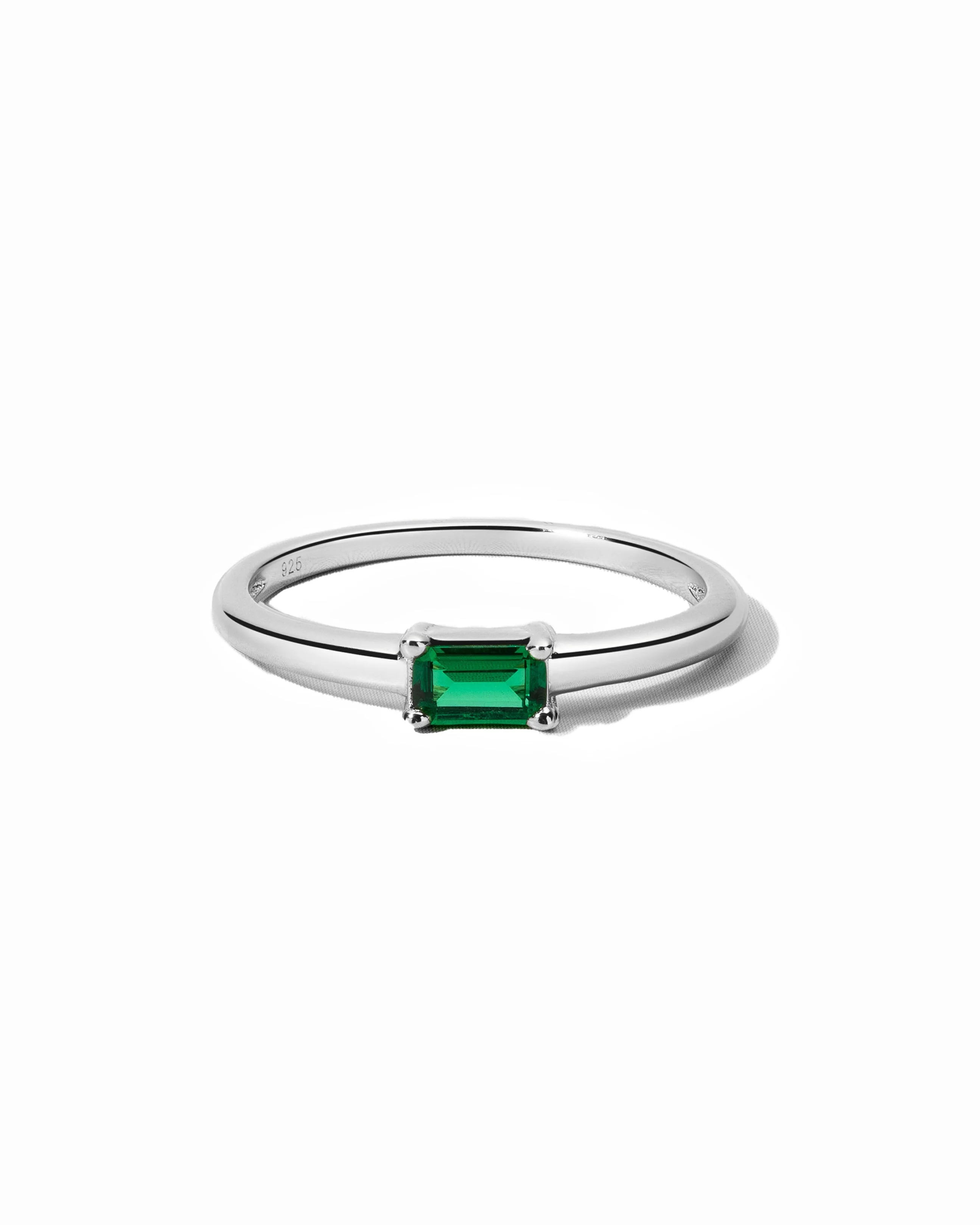 Emerald Lori Baguette Ring - Image 9