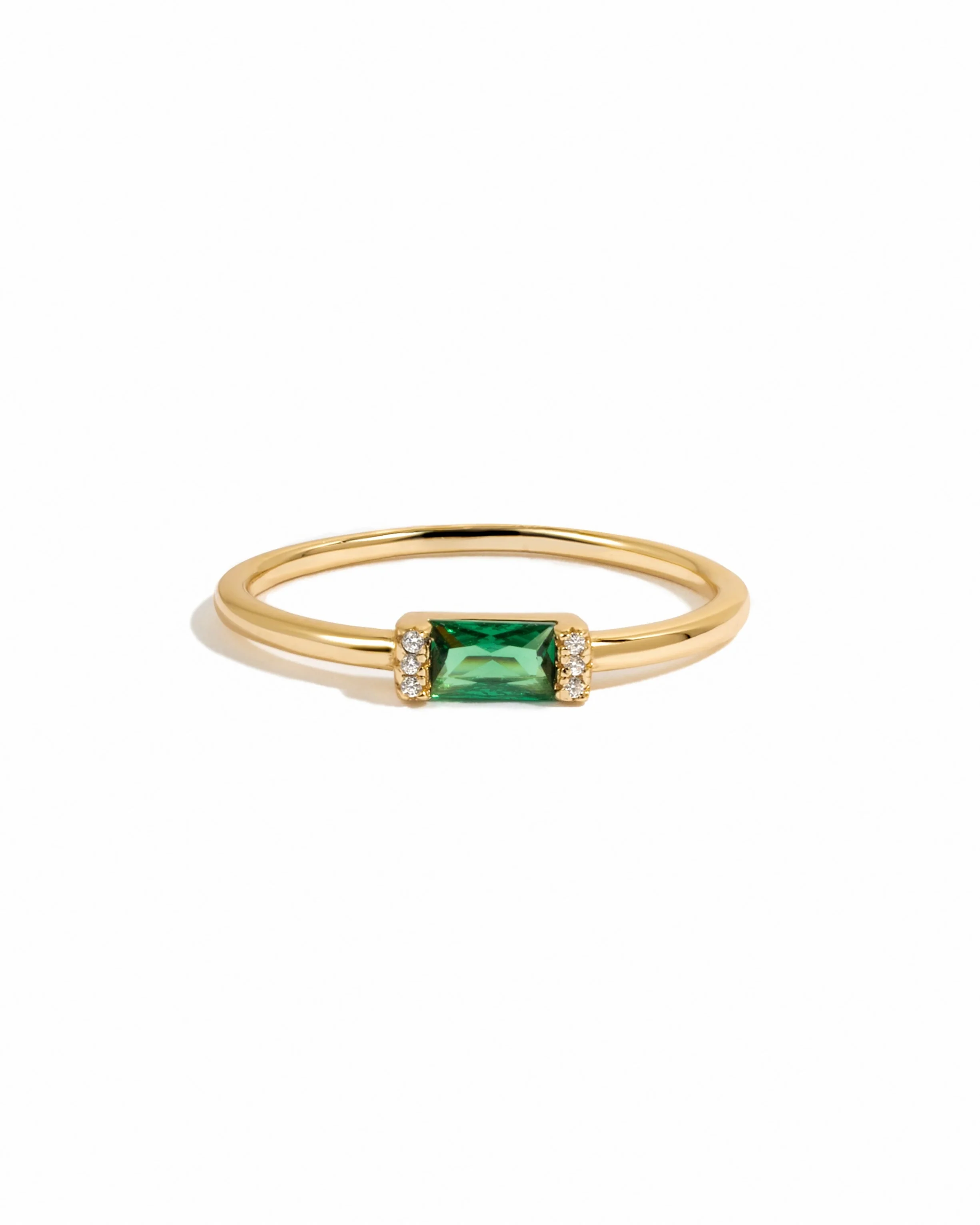 Emerald Simple Baguette Ring
