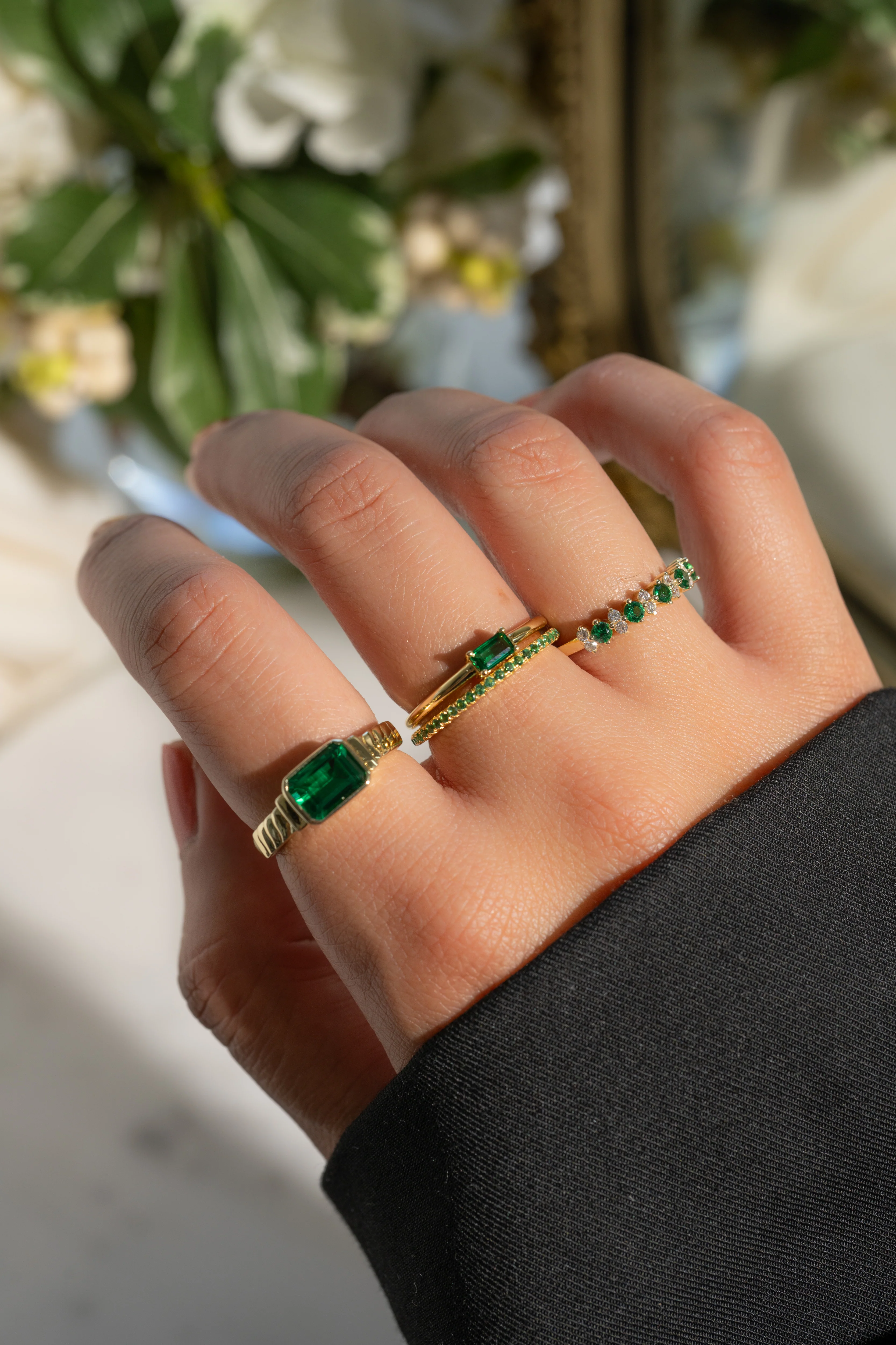 Emerald Statement Ring - Image 9