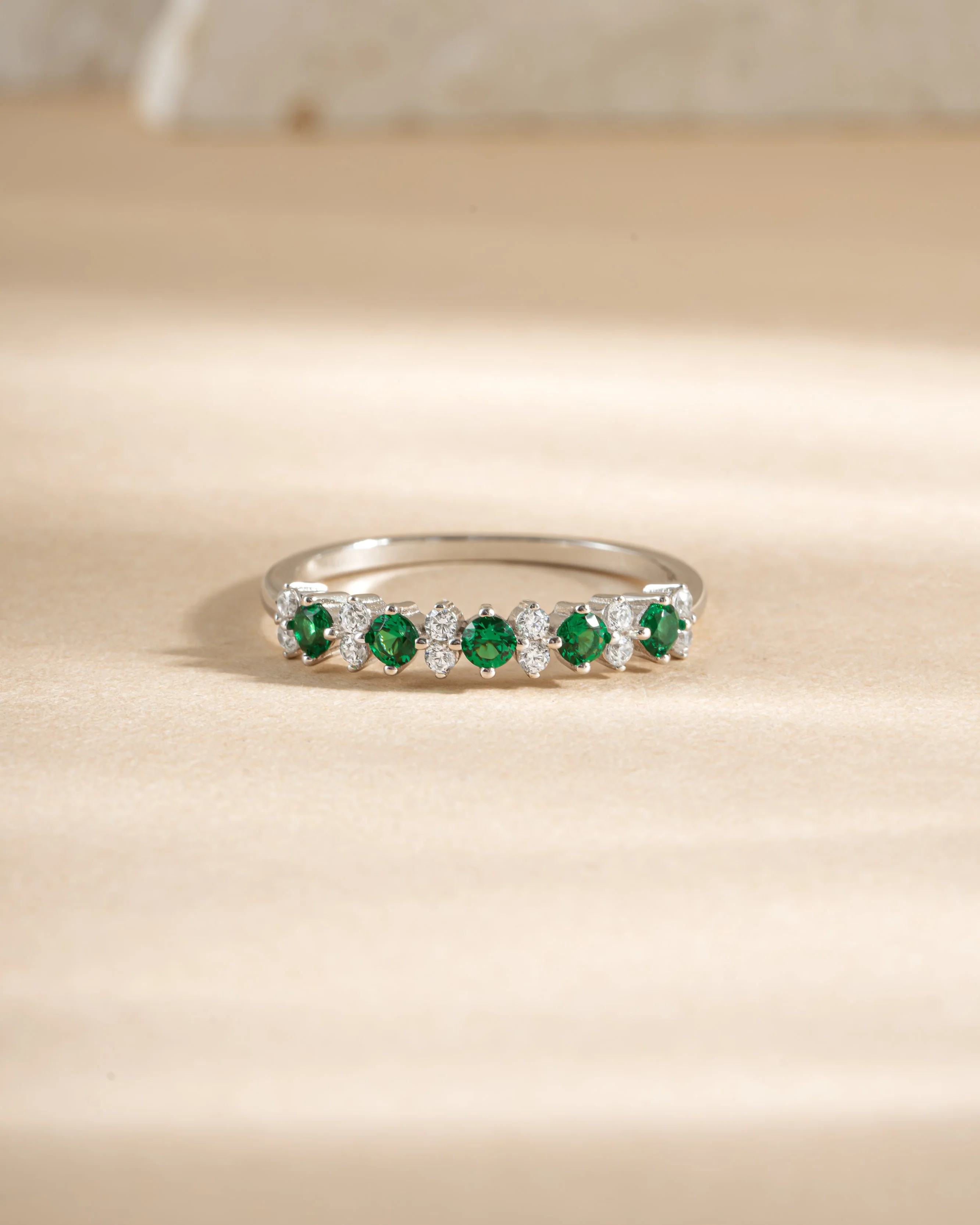 Emerald Stephanie Stacking Ring - Image 9