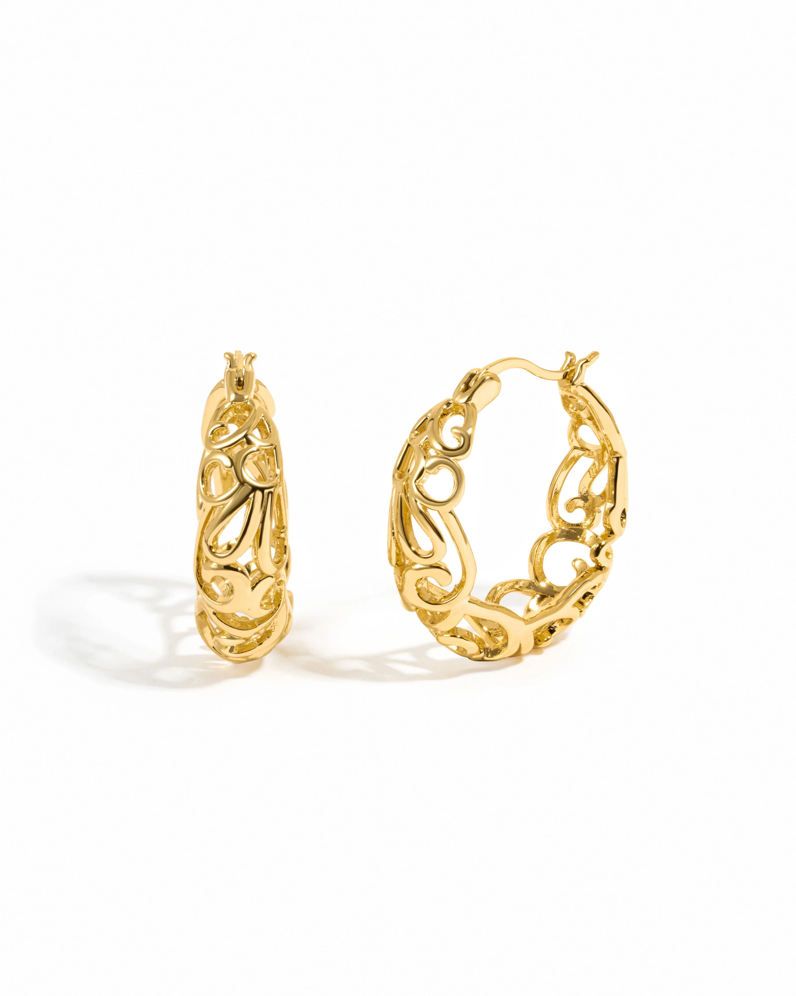 Filigree Tapered Hoops