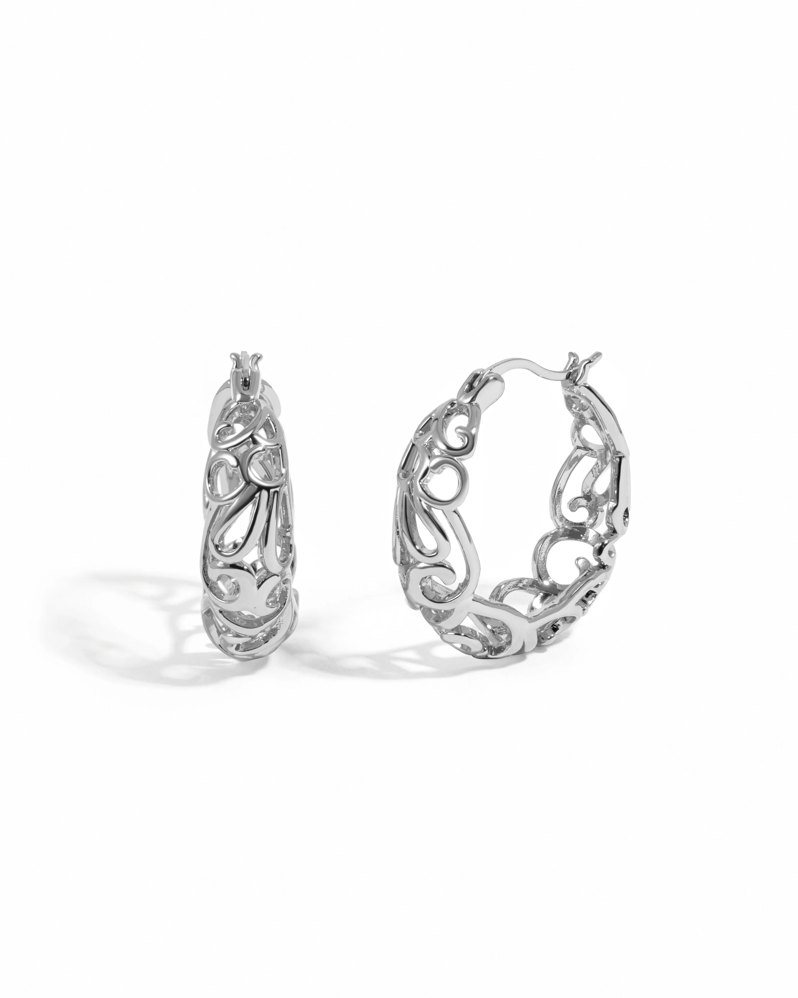 Filigree Tapered Hoops - Image 10