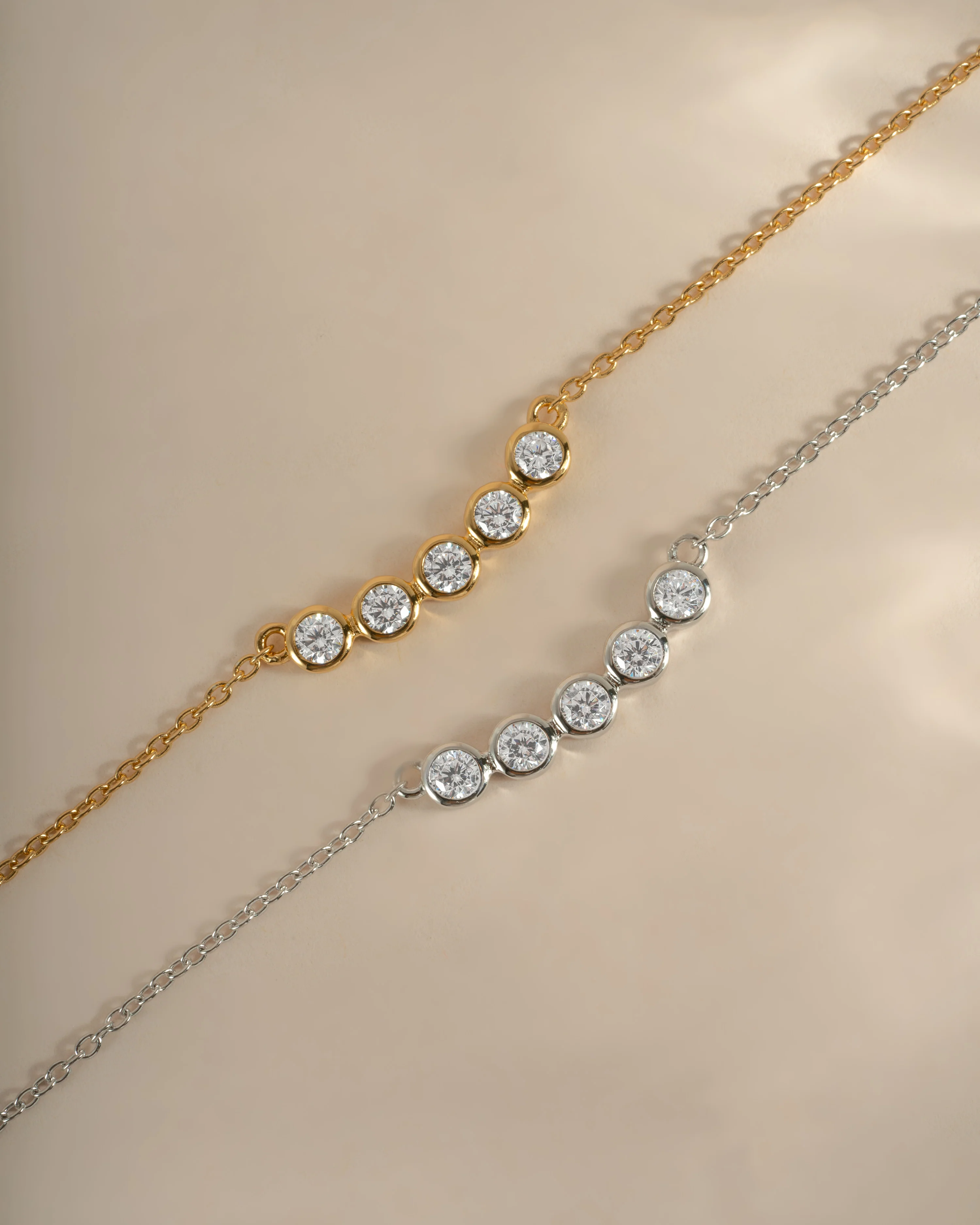 Five Stone Bar Necklace - Image 3