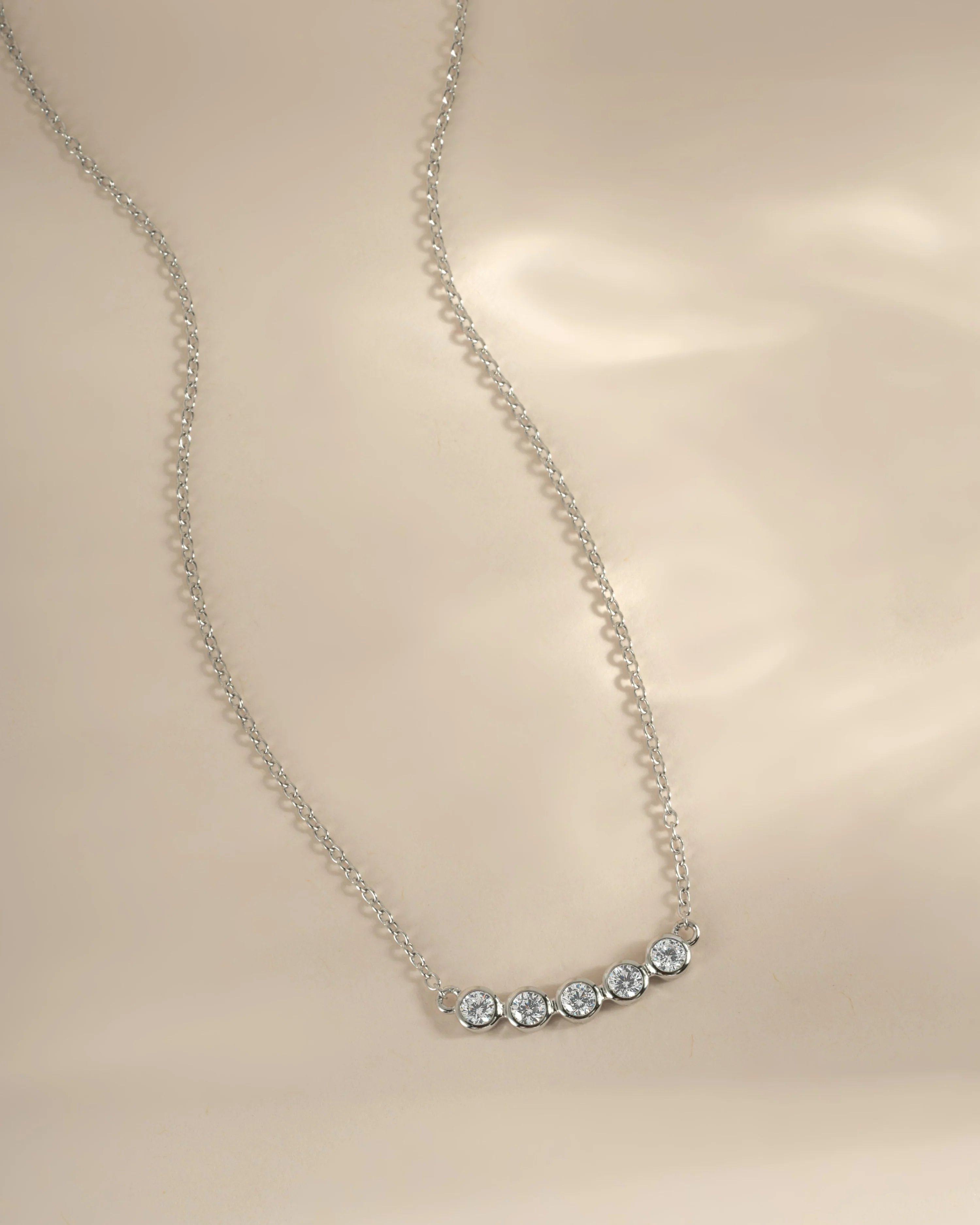 Five Stone Bar Necklace - Image 5