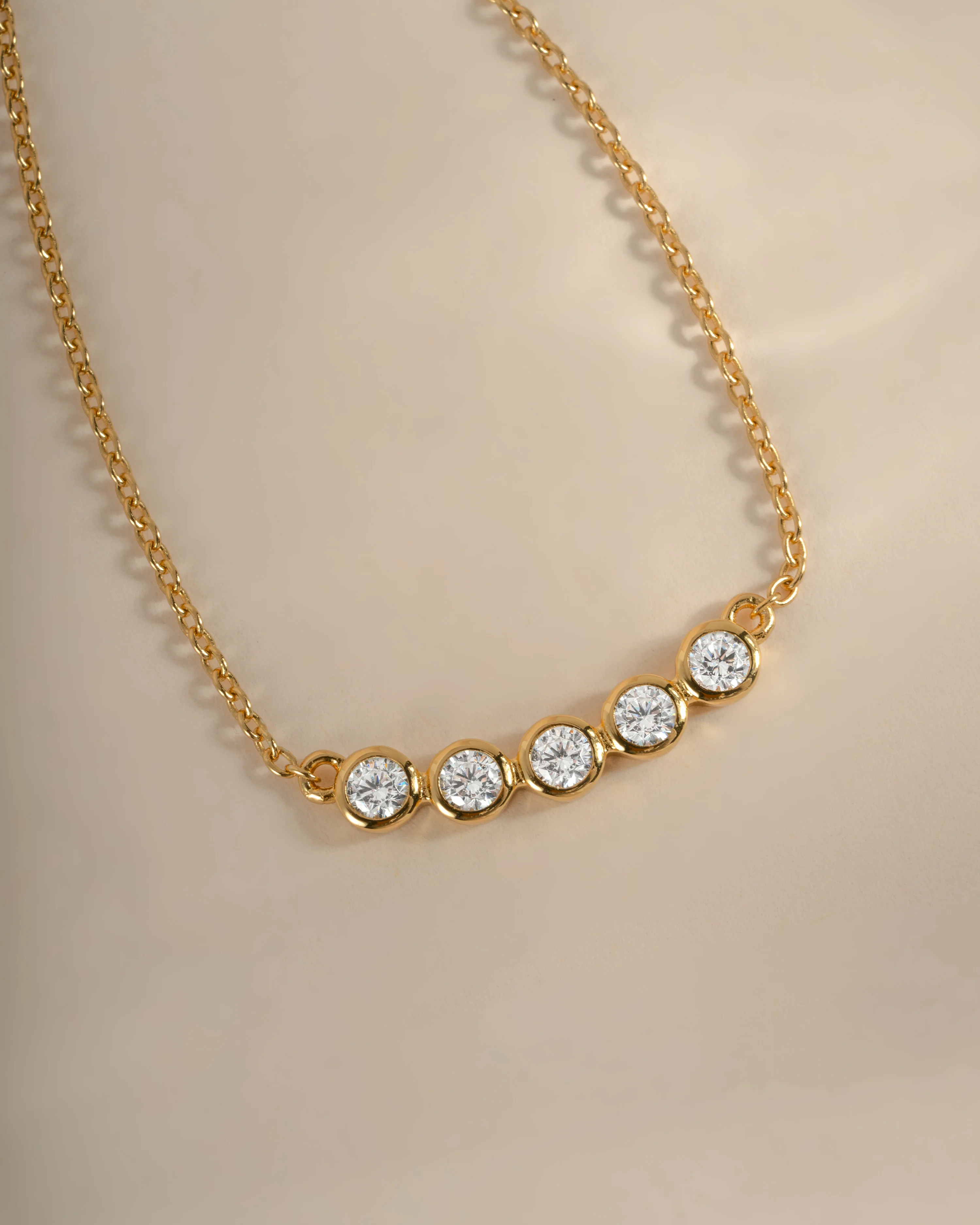 Five Stone Bar Necklace - Image 7