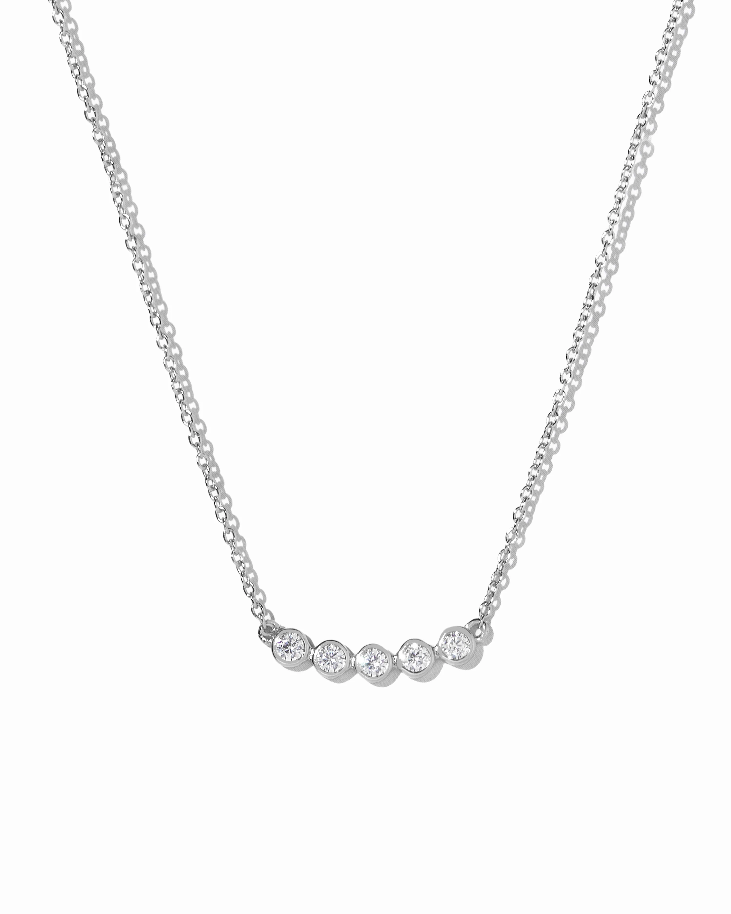 Five Stone Bar Necklace - Image 9