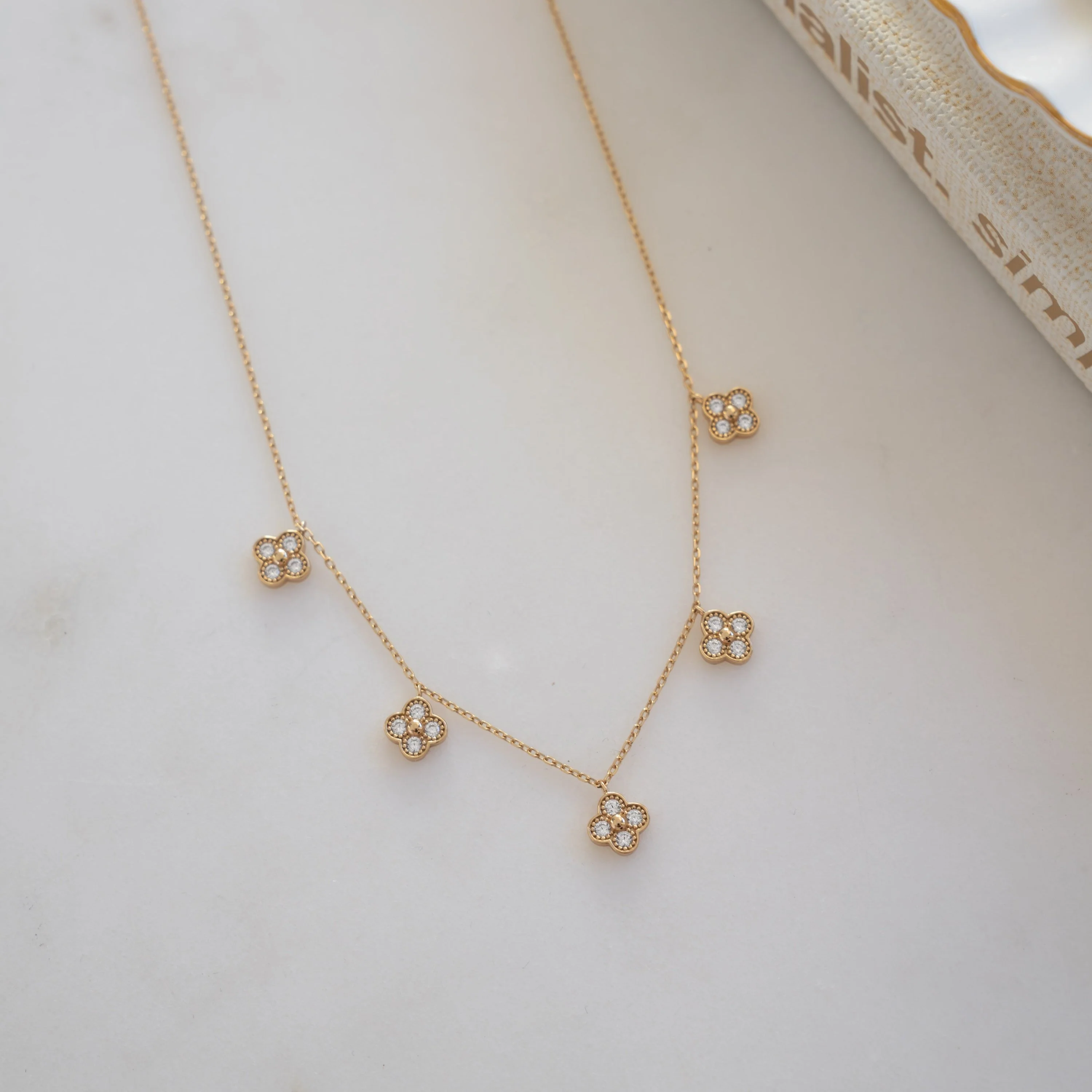 Four Leaf Clover Charm Necklace - Image 5
