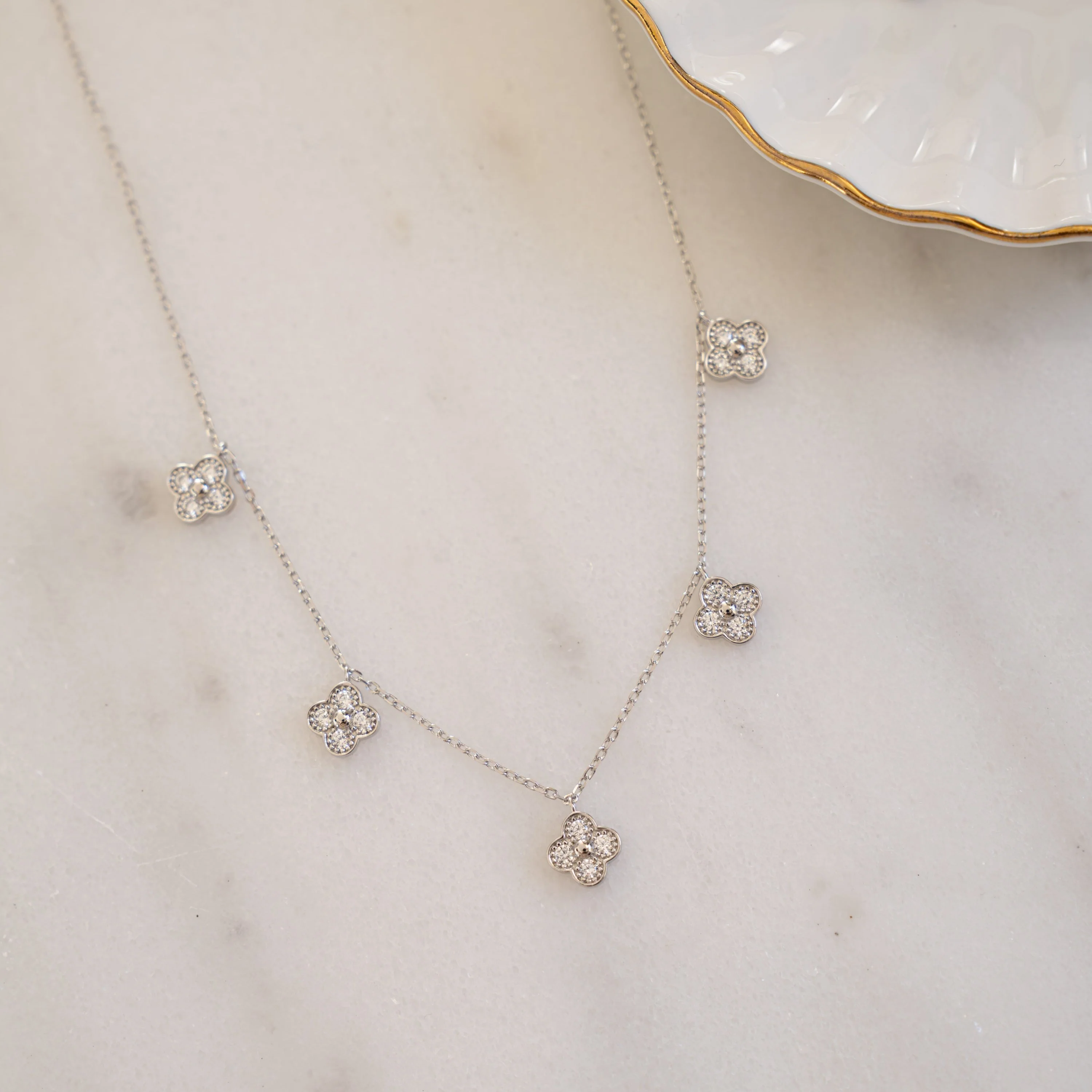 Four Leaf Clover Charm Necklace - Image 7