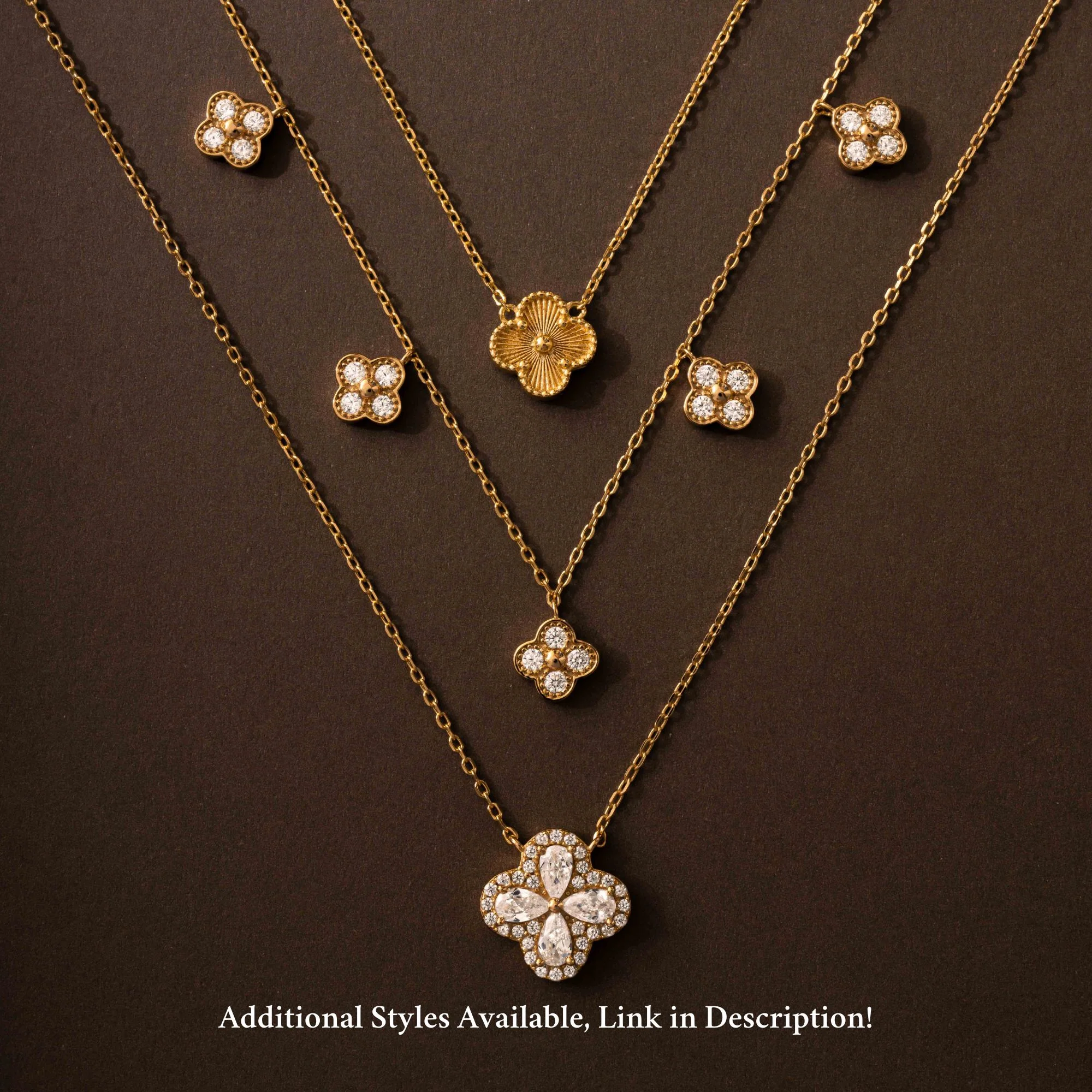 Four Leaf Clover Charm Necklace - Image 8