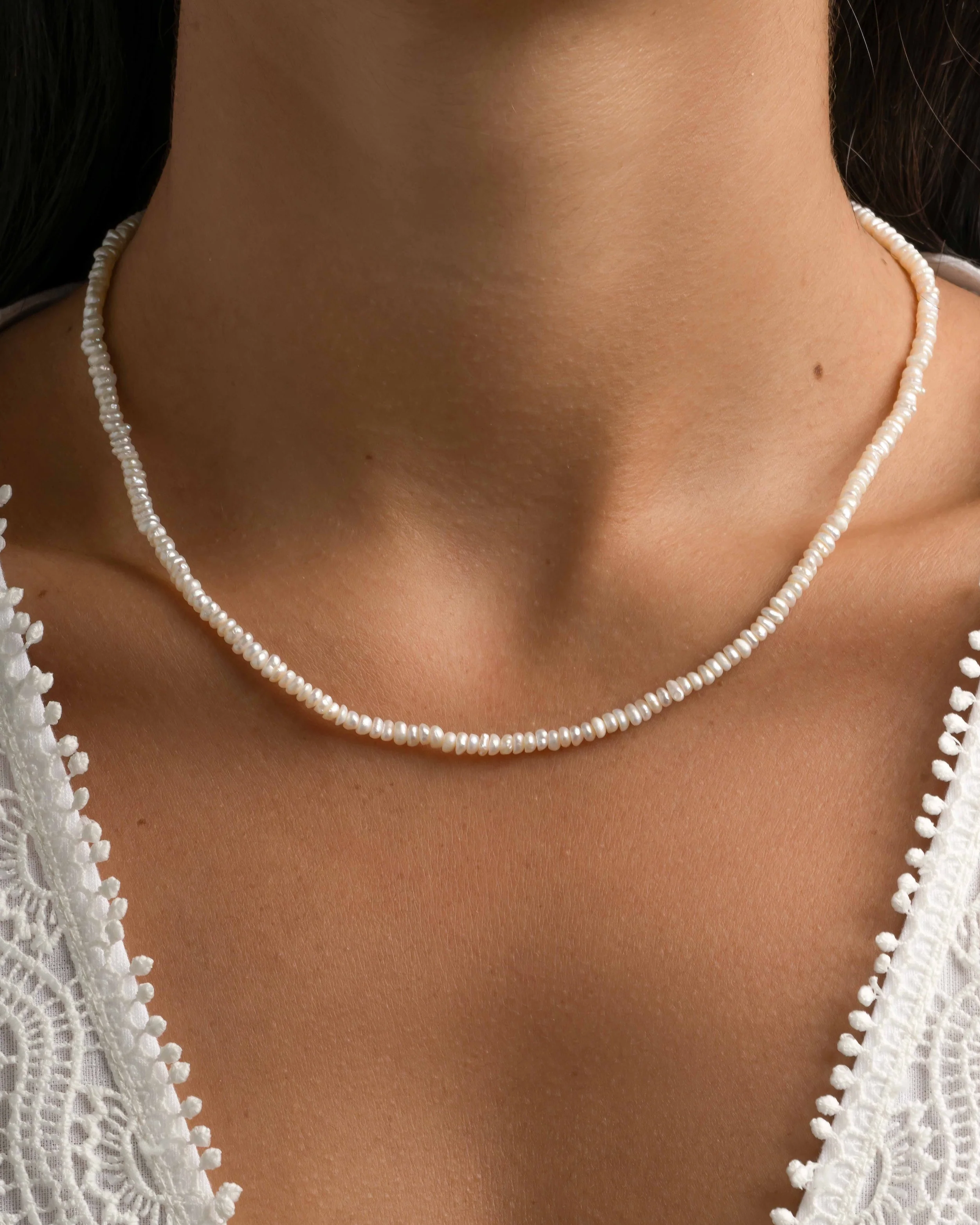 Freshwater Beaded Pearl Necklace - Image 2