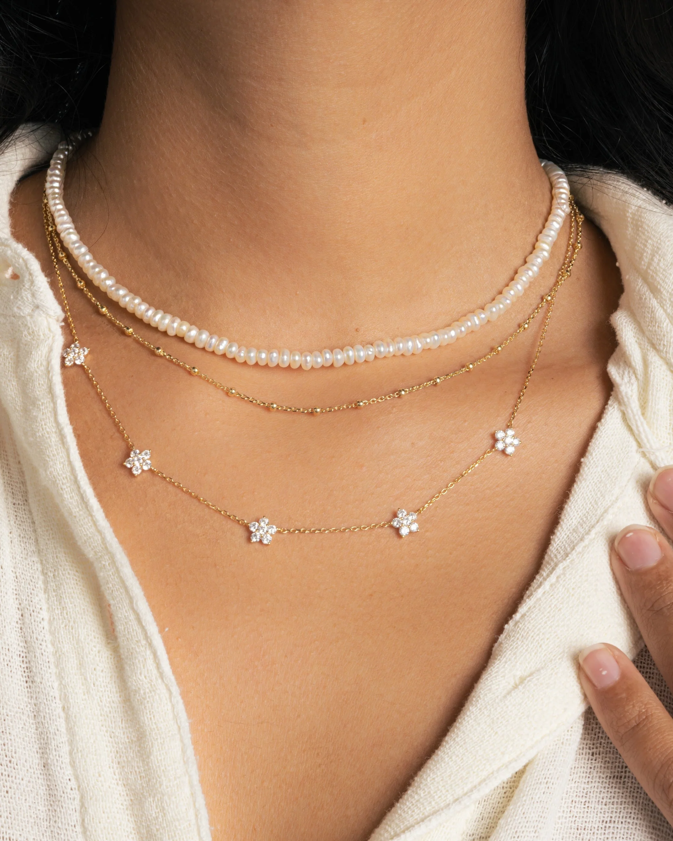 Freshwater Beaded Pearl Necklace - Image 6