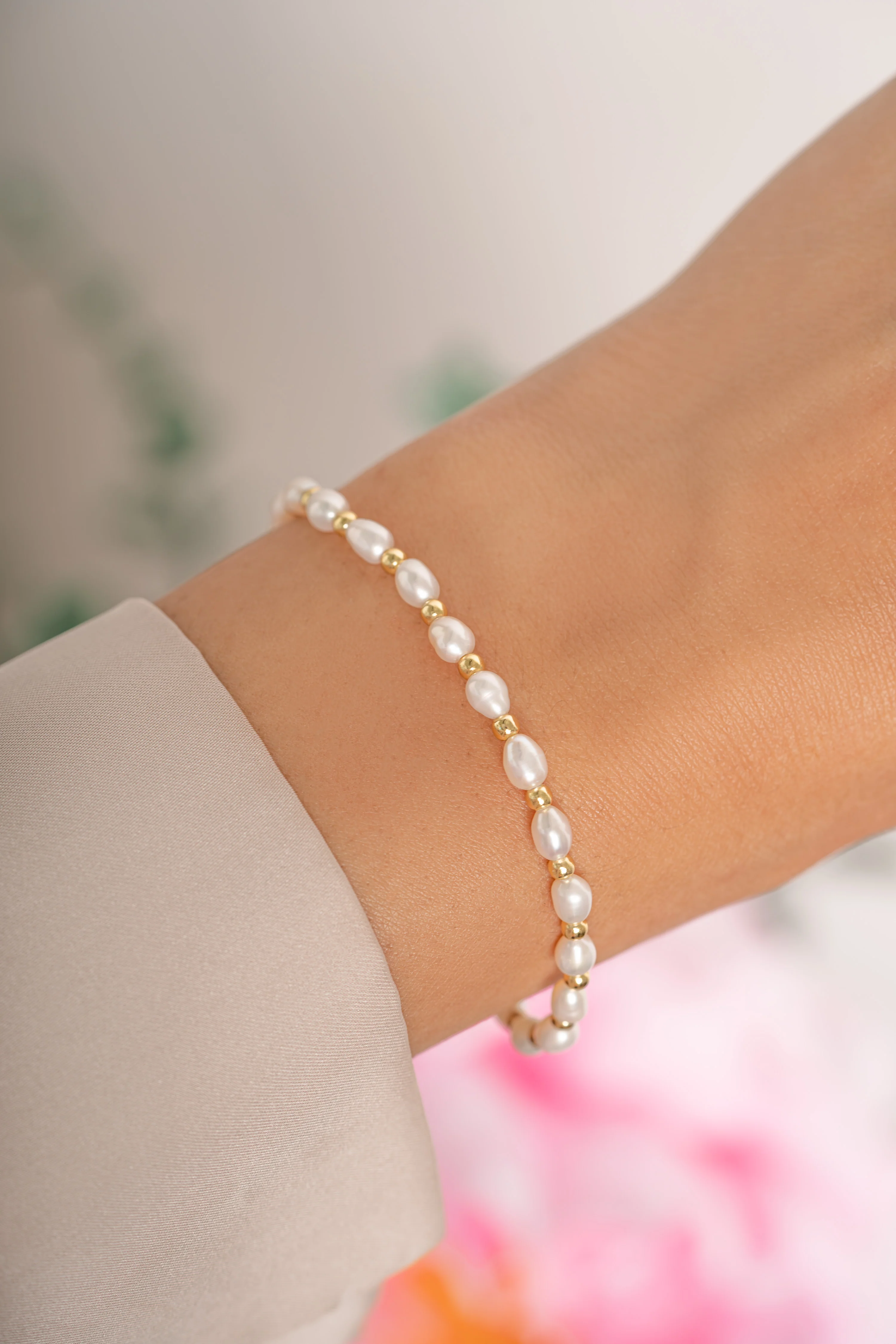 Freshwater Pearl Beaded Bracelet - Image 2