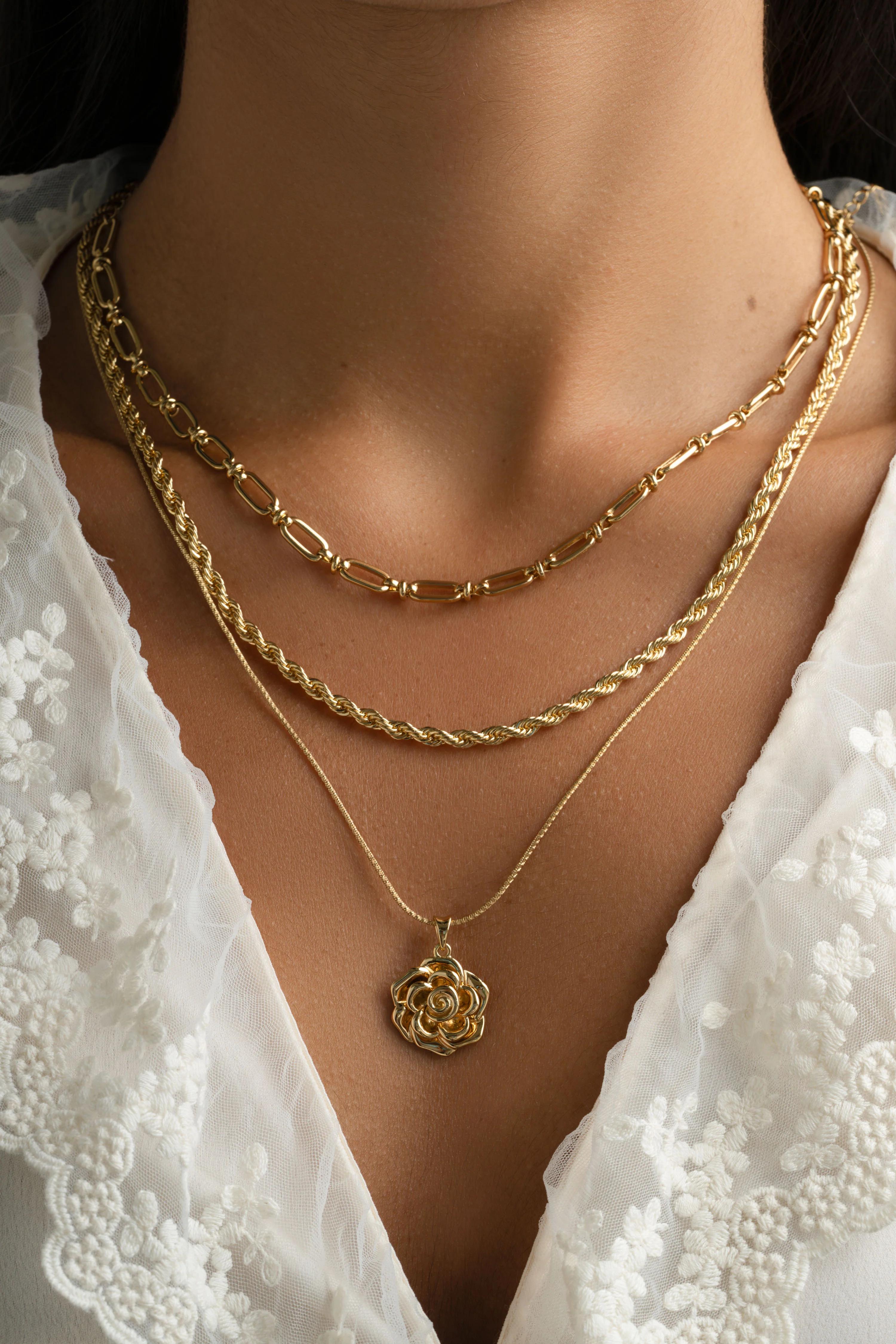 Gold Rope Chain Necklace - Image 5