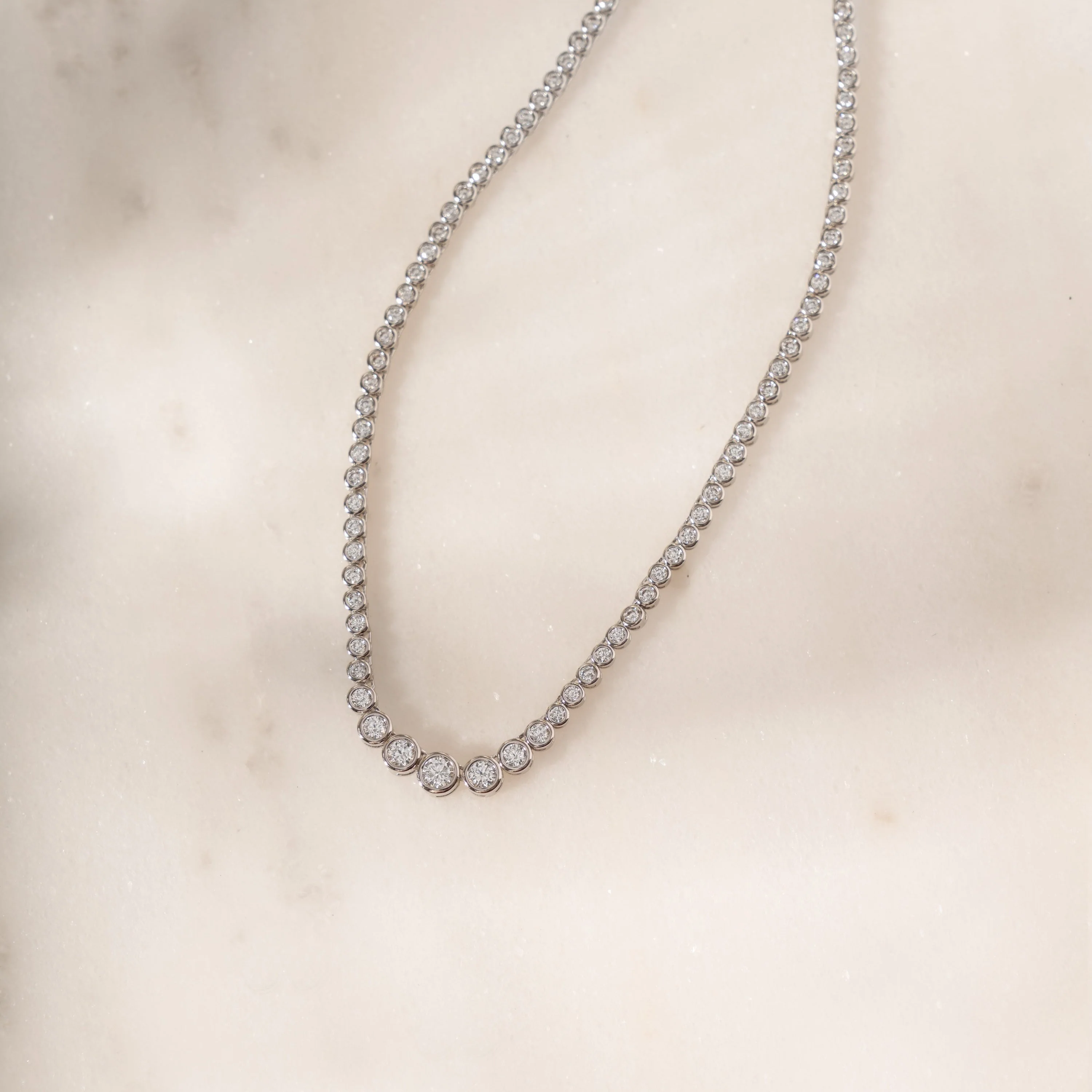Gradient Bezel Tennis Necklace - Image 10