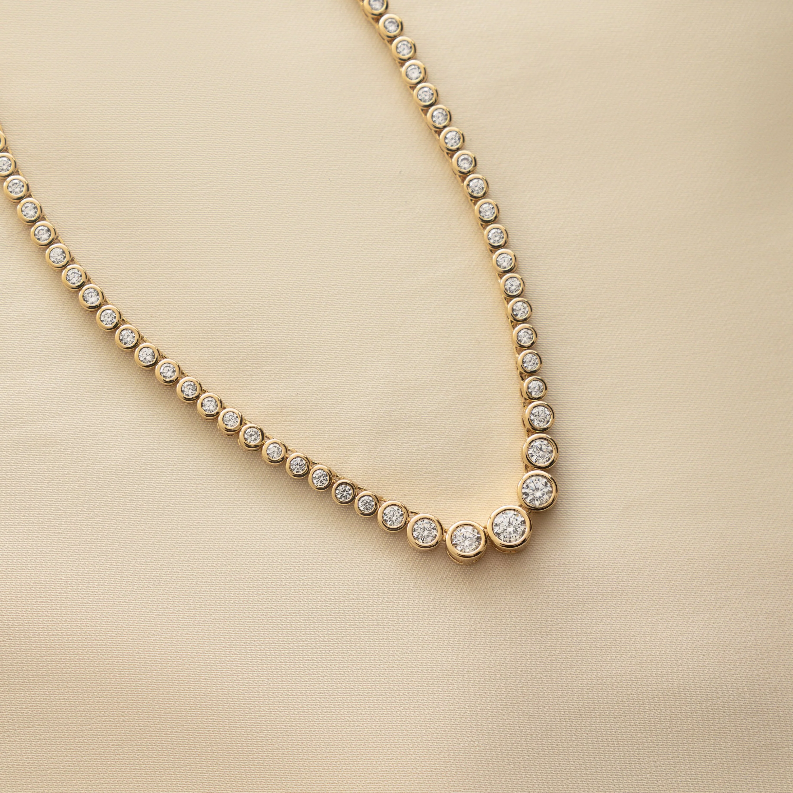 Gradient Bezel Tennis Necklace - Image 5