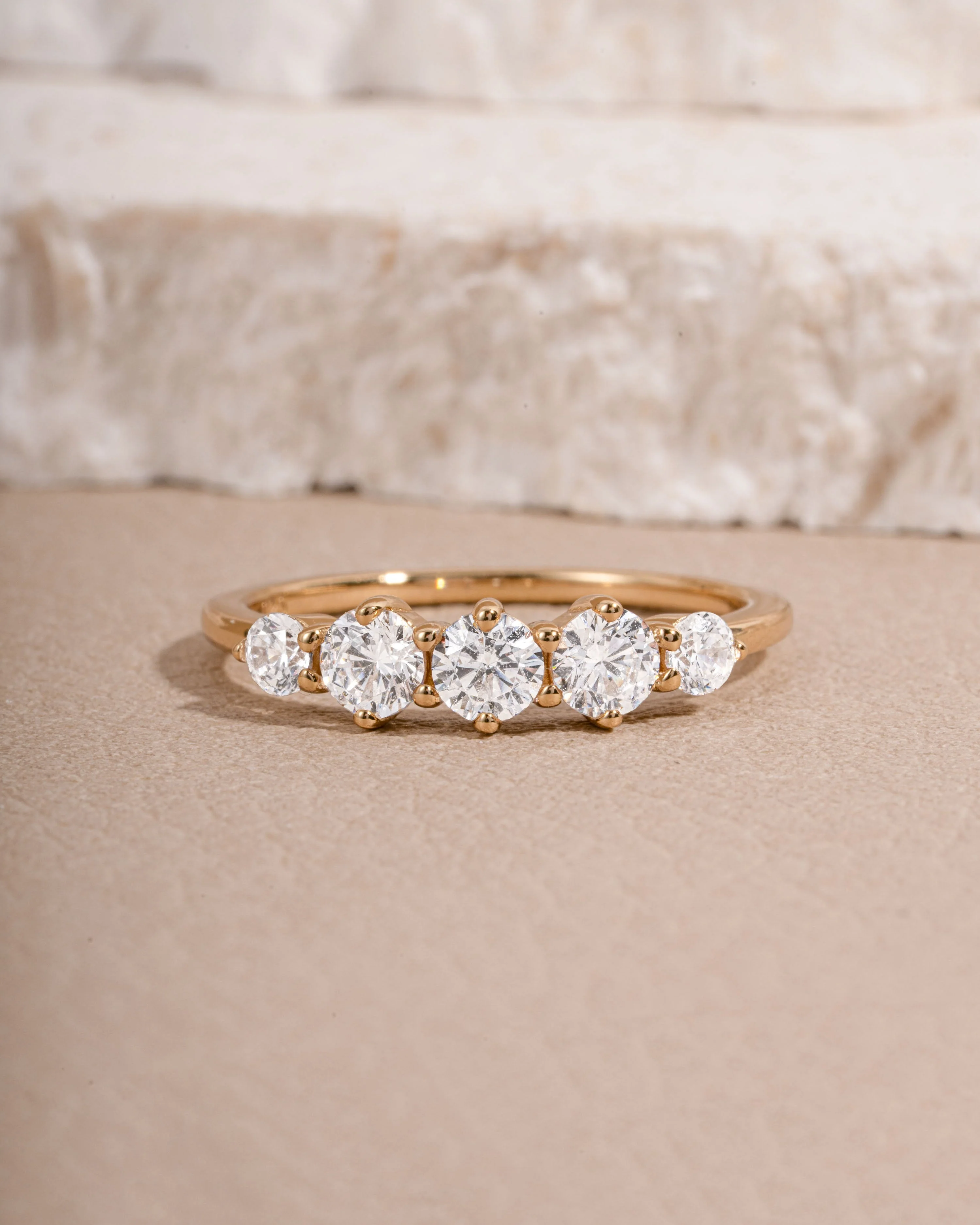 Graduated 5 Stone Ring - Image 5