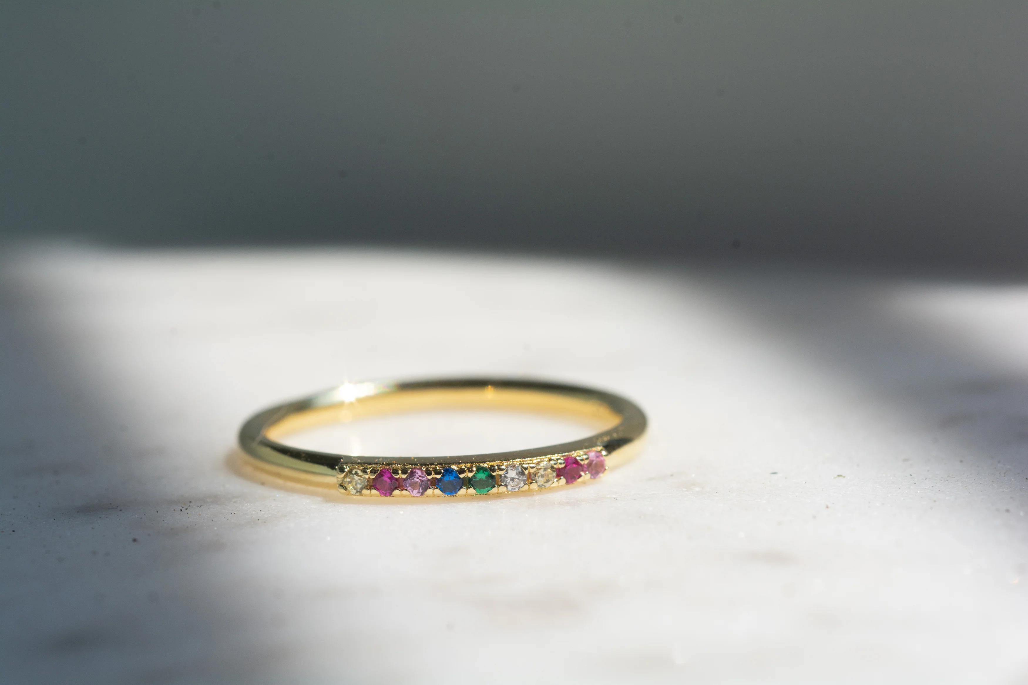 Half Pave Rainbow Ring - Image 4