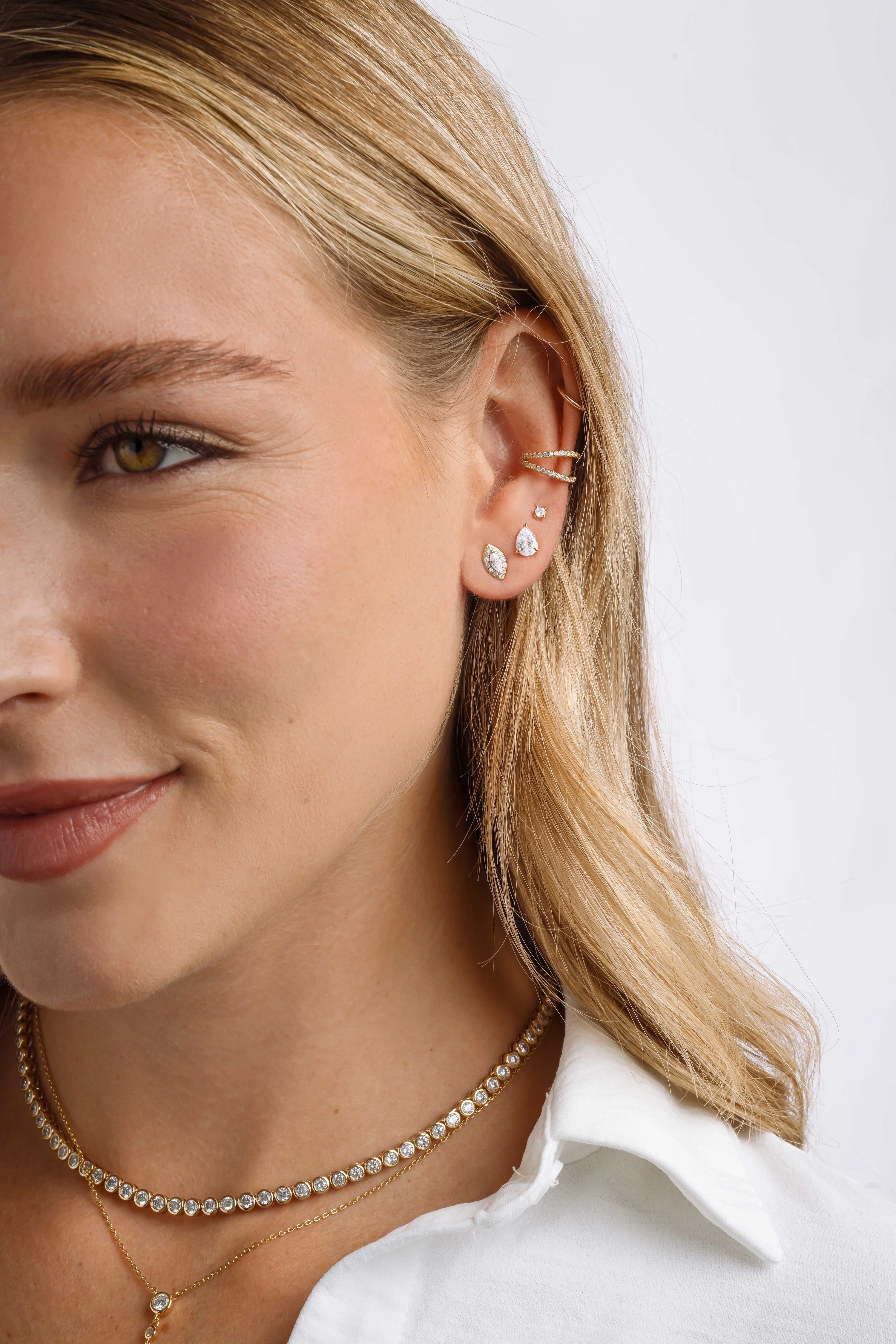 Halo Marquise Studs - Image 8