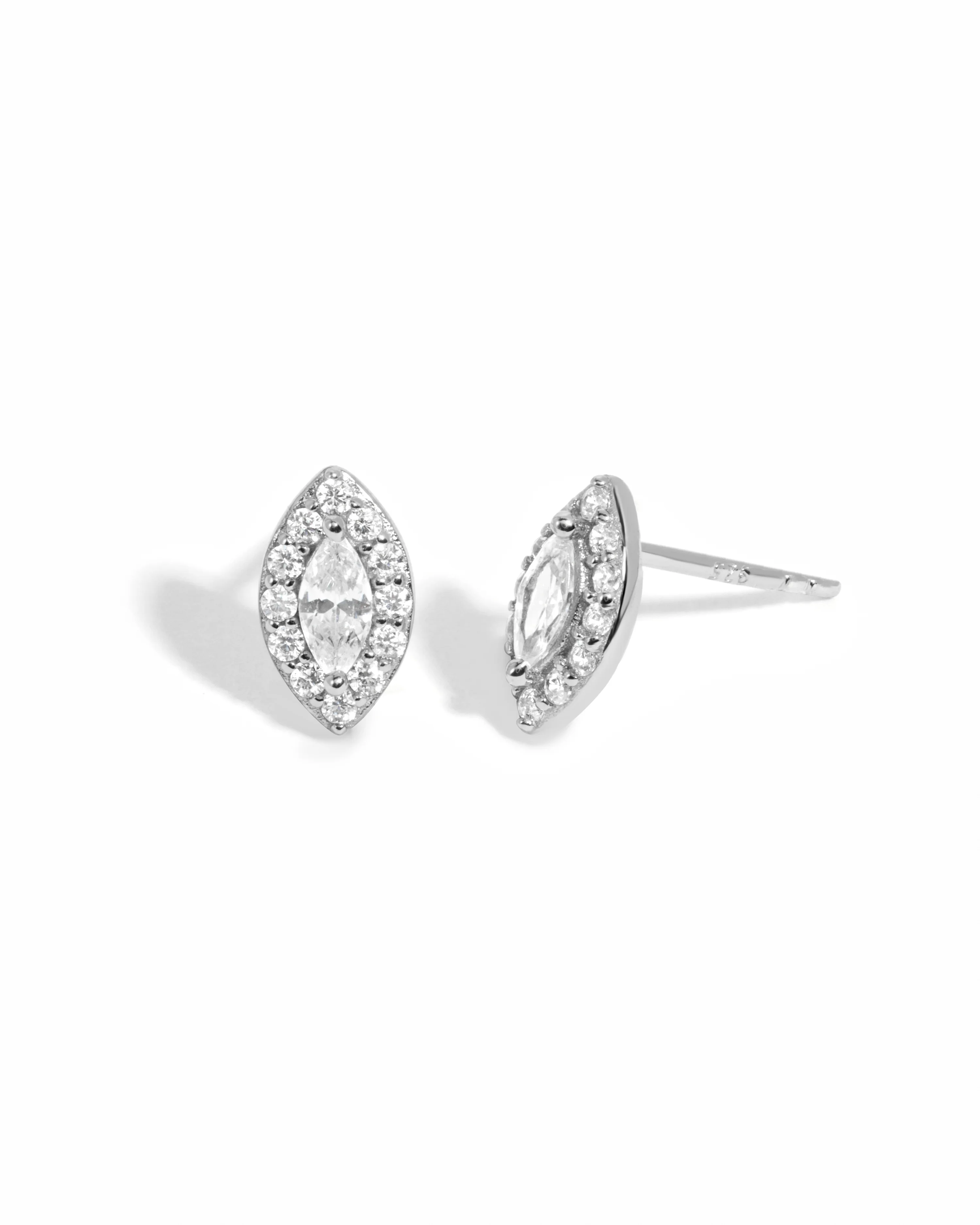 Halo Marquise Studs - Image 9