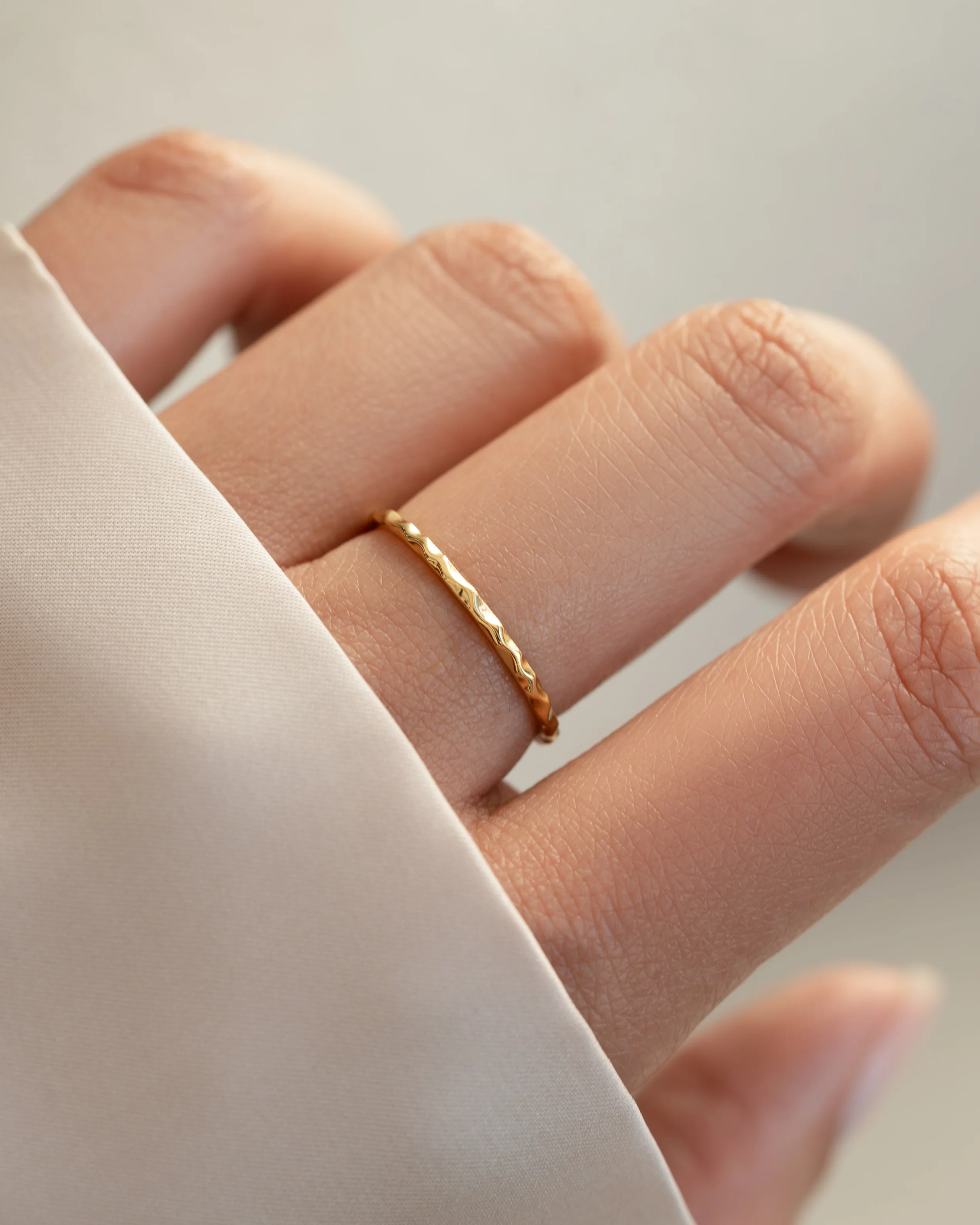 Hammered Stacking Ring - Image 2