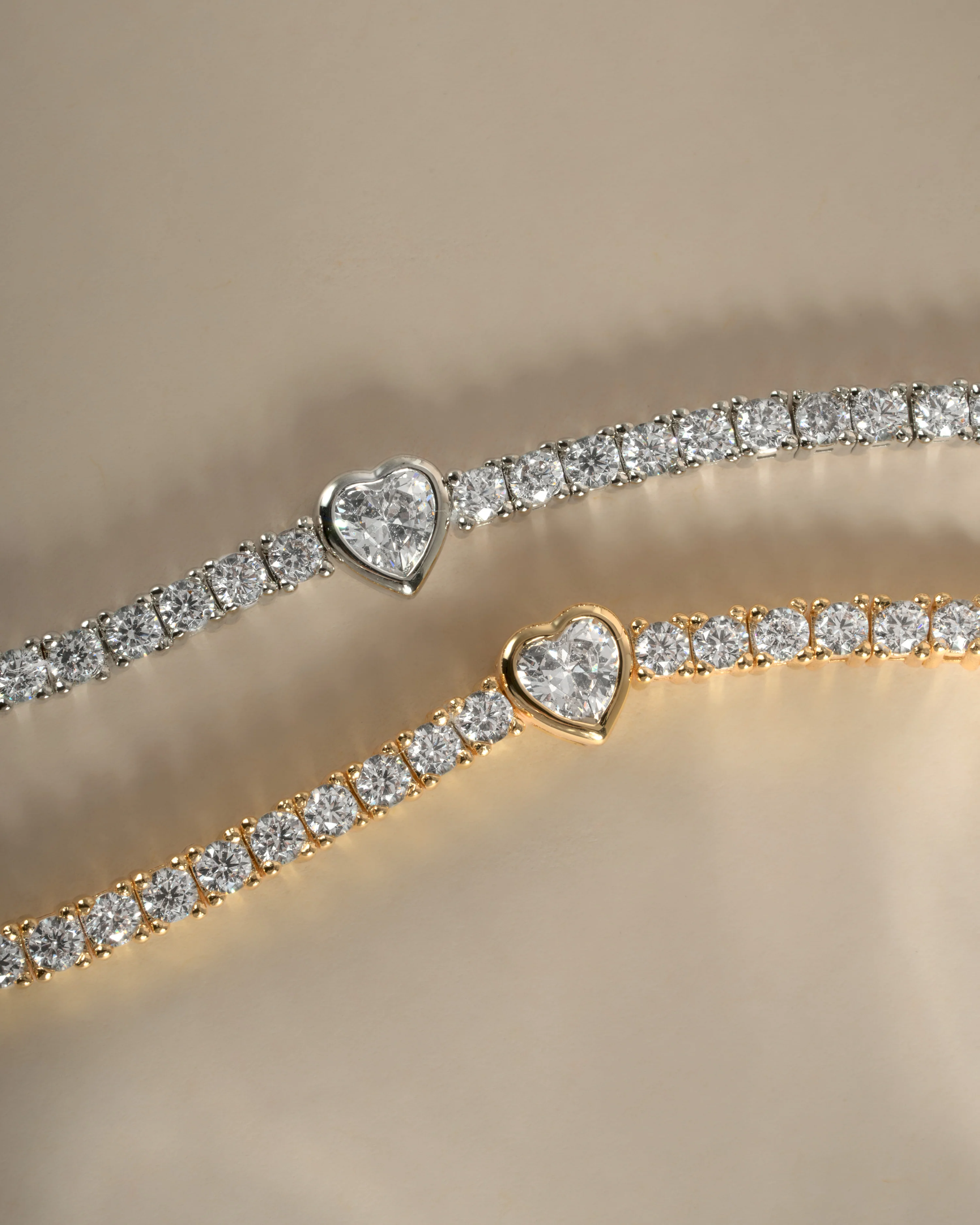 Heart Charm Tennis Bracelet - Image 3