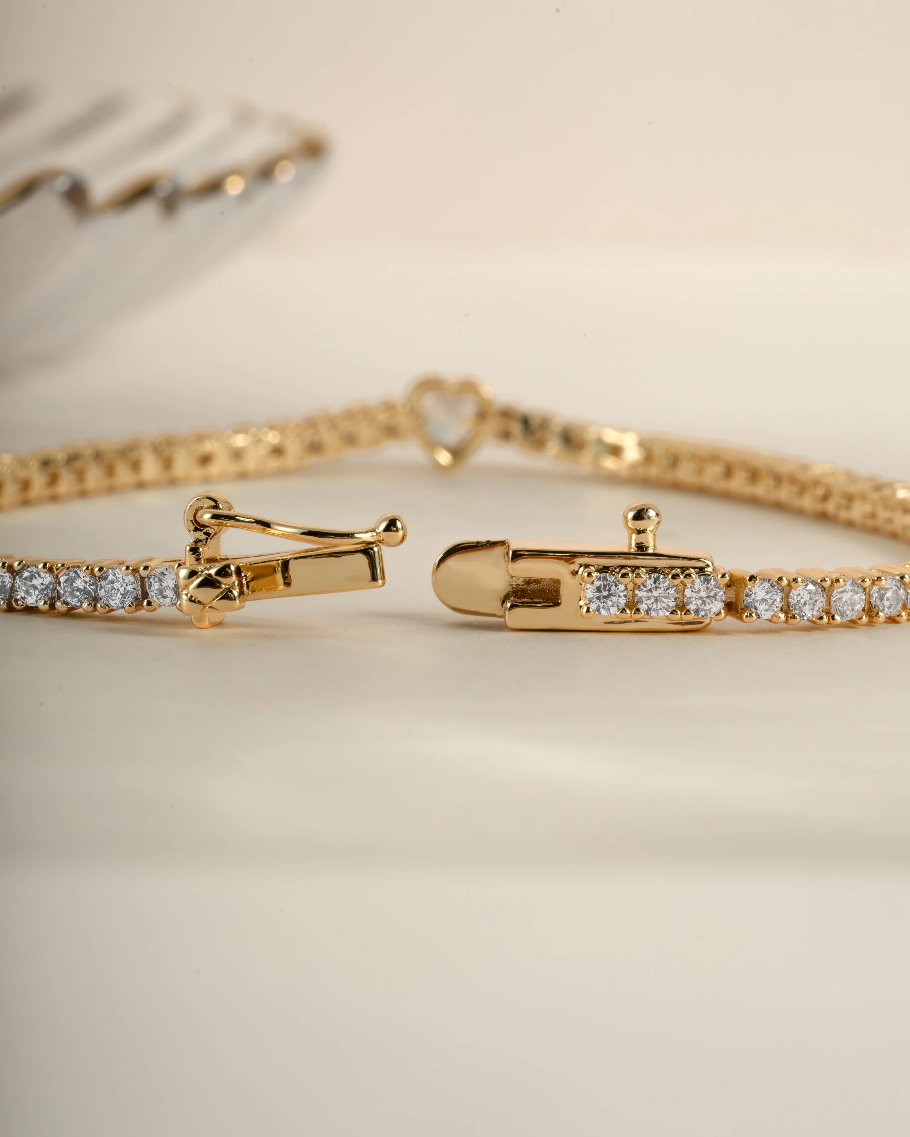 Heart Charm Tennis Bracelet - Image 5