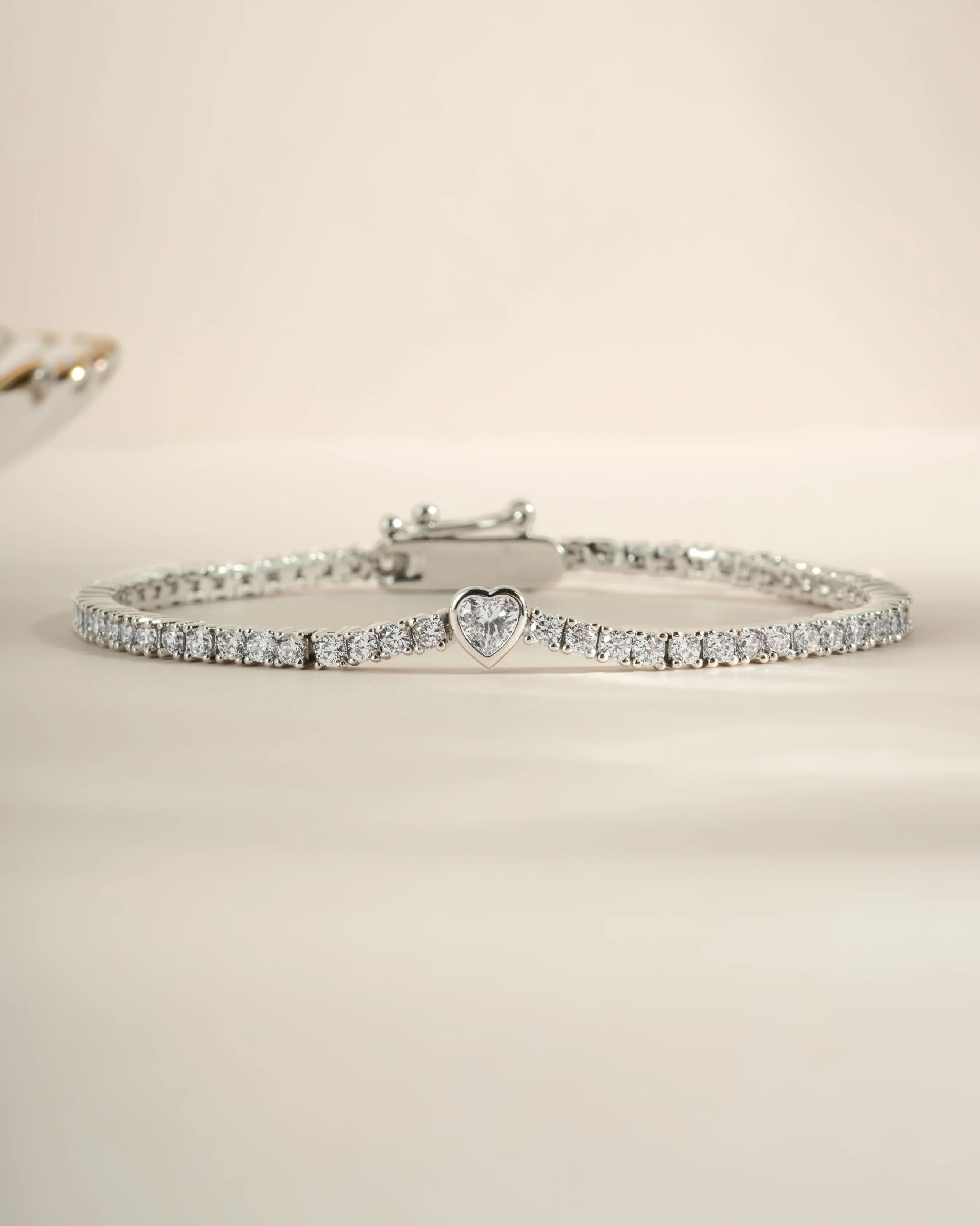 Heart Charm Tennis Bracelet - Image 6