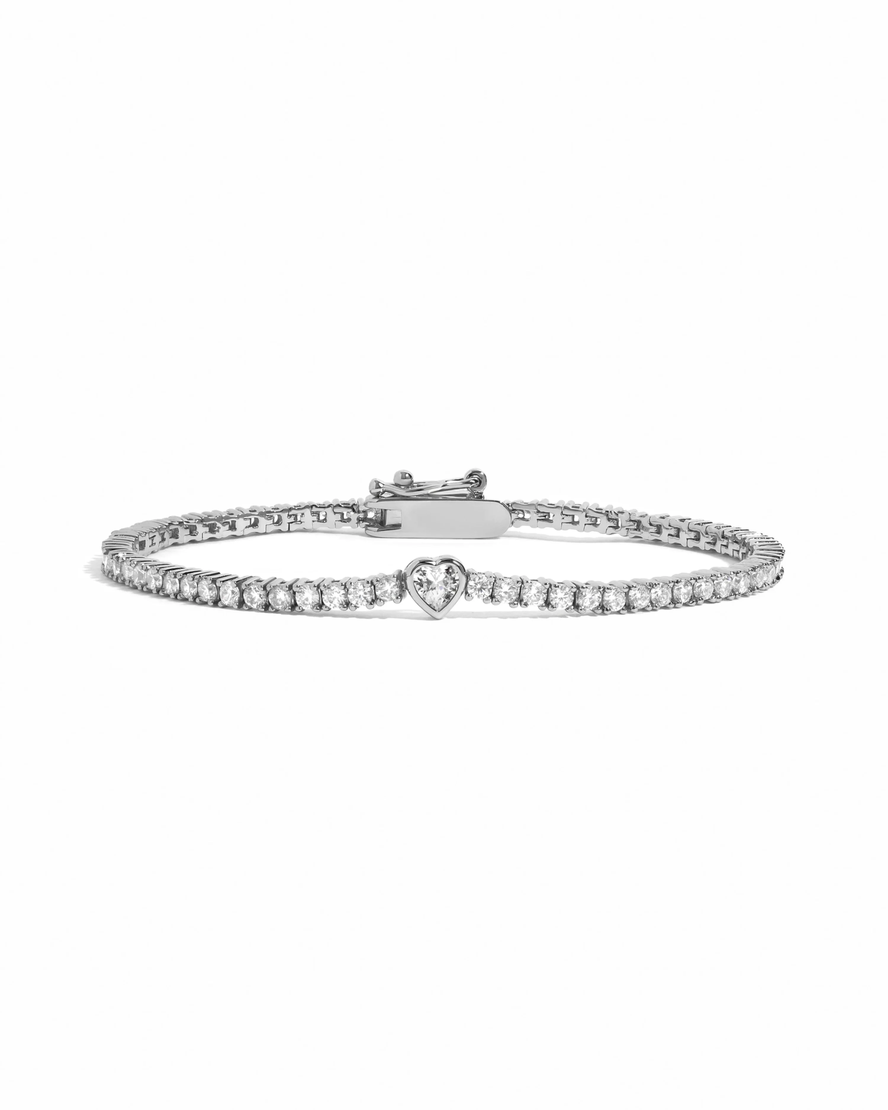 Heart Charm Tennis Bracelet - Image 9
