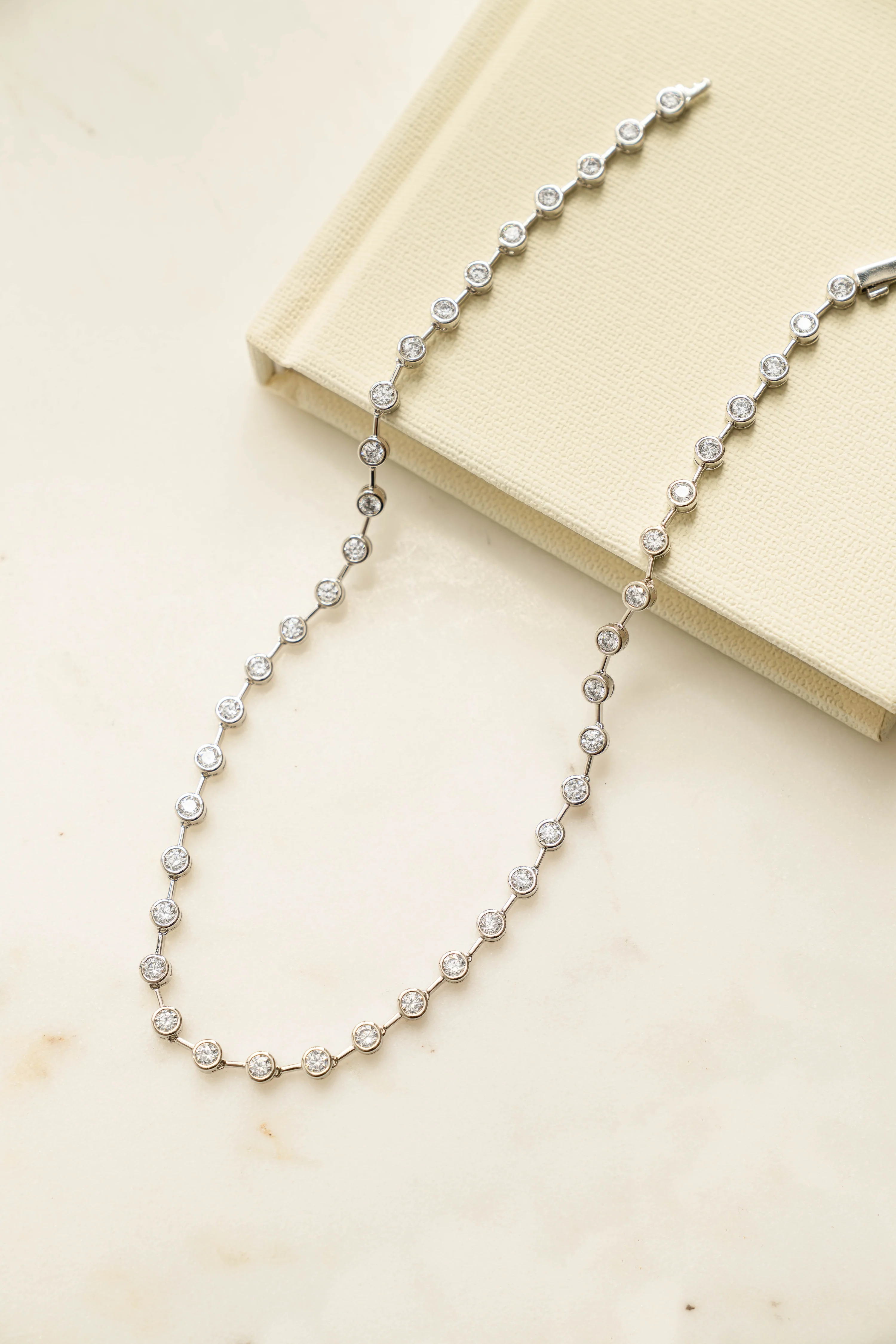 Icon Bezel Tennis Necklace - Image 3