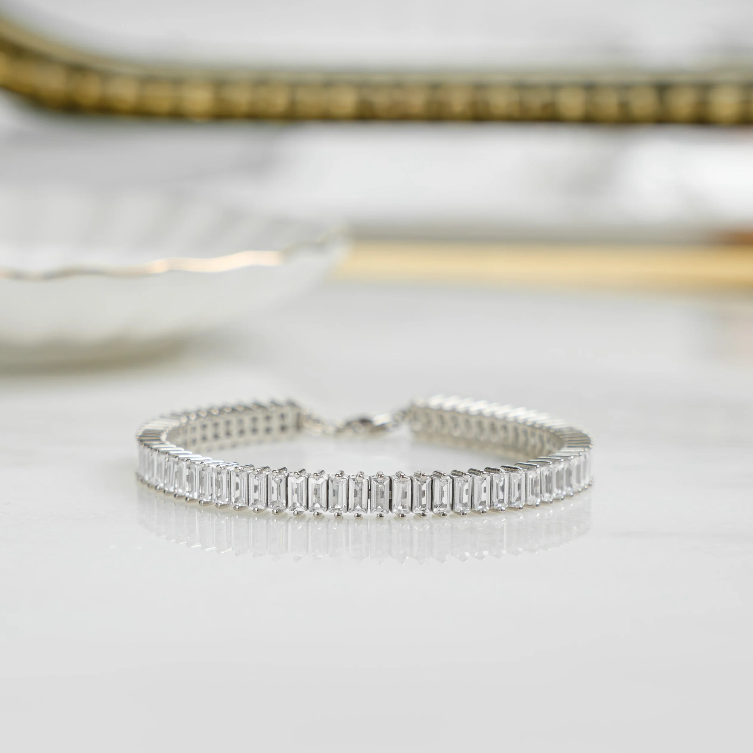 Julie Baguette Tennis Bracelet - Image 3