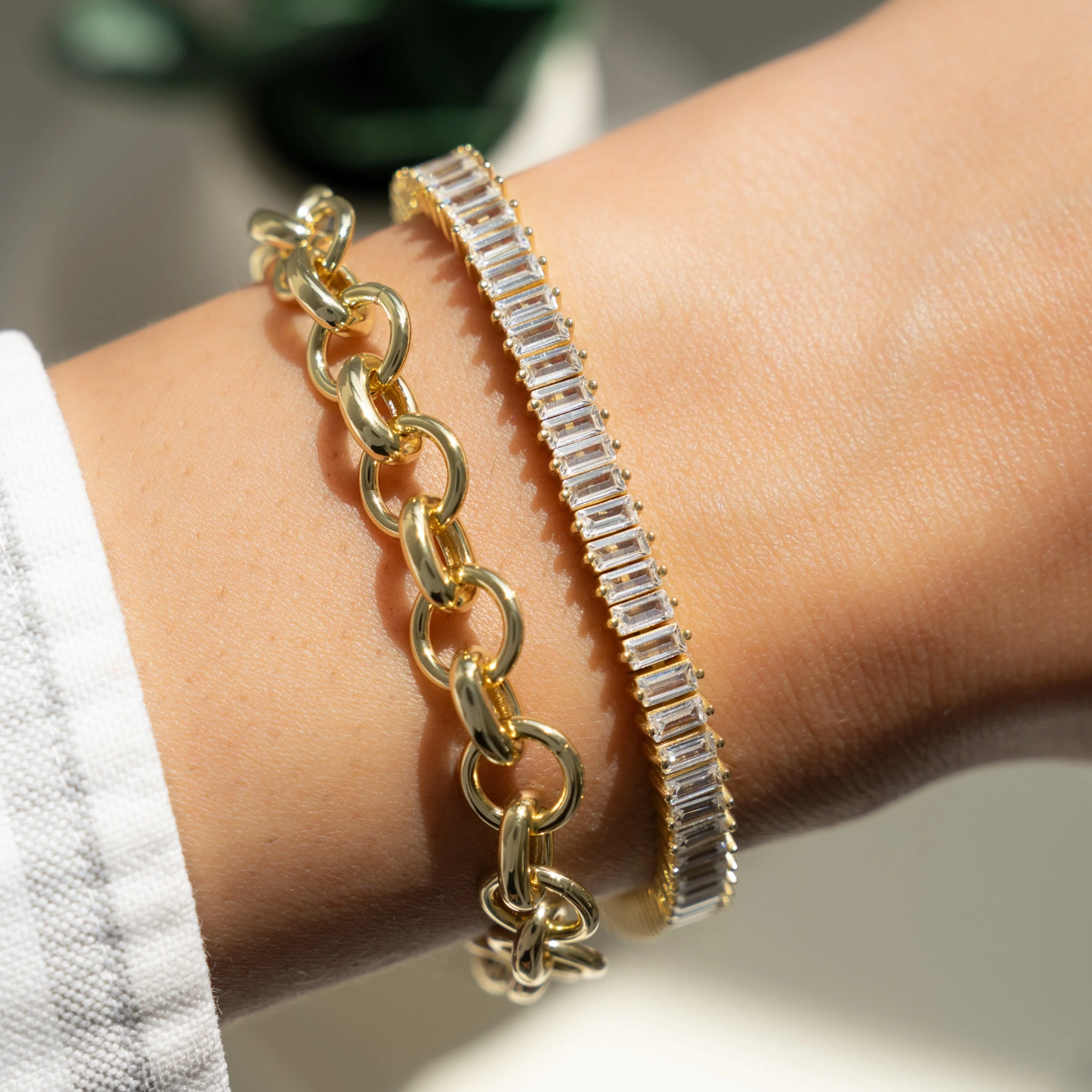 Julie Baguette Tennis Bracelet - Image 6