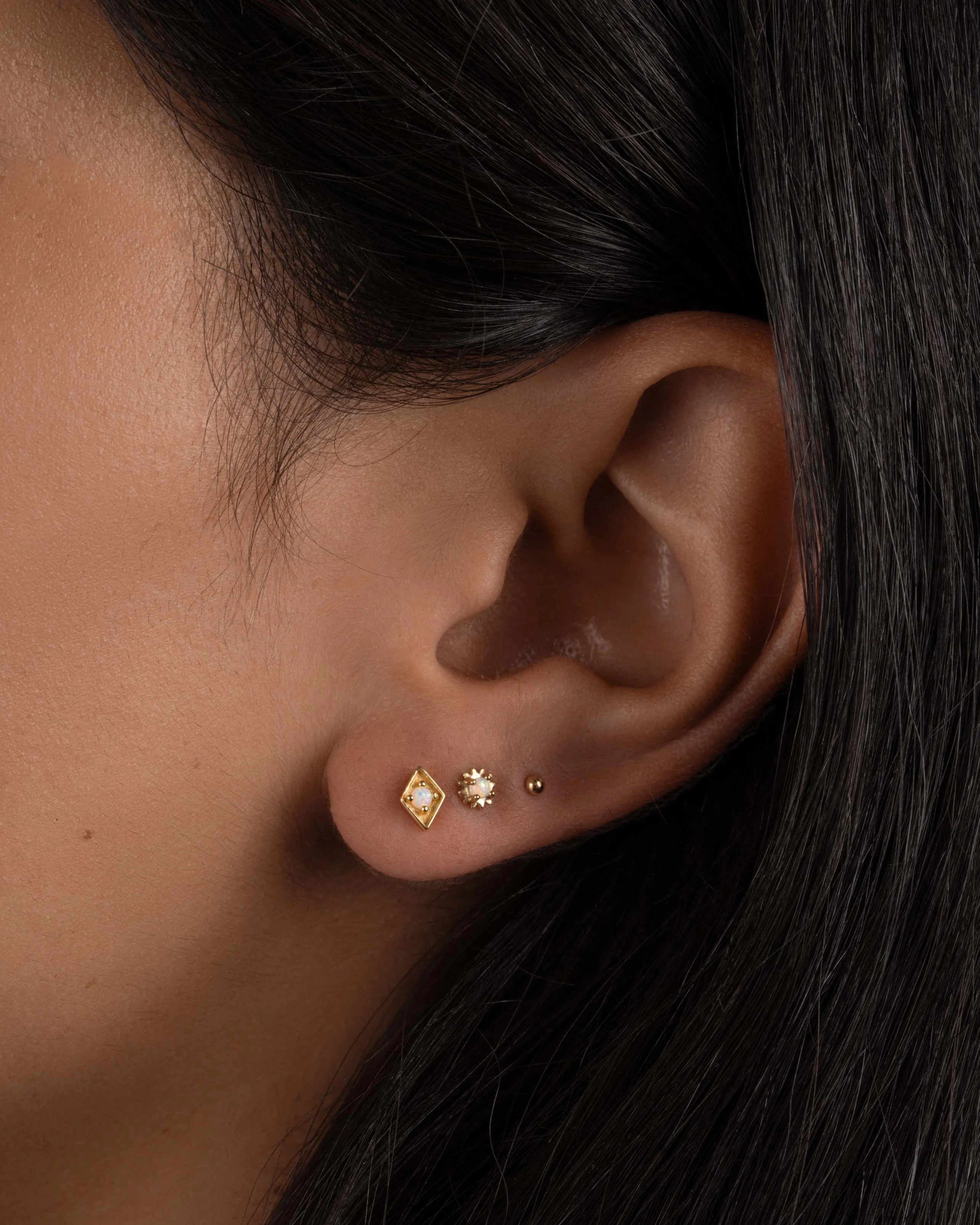Kite Shaped Opal Studs - Image 2