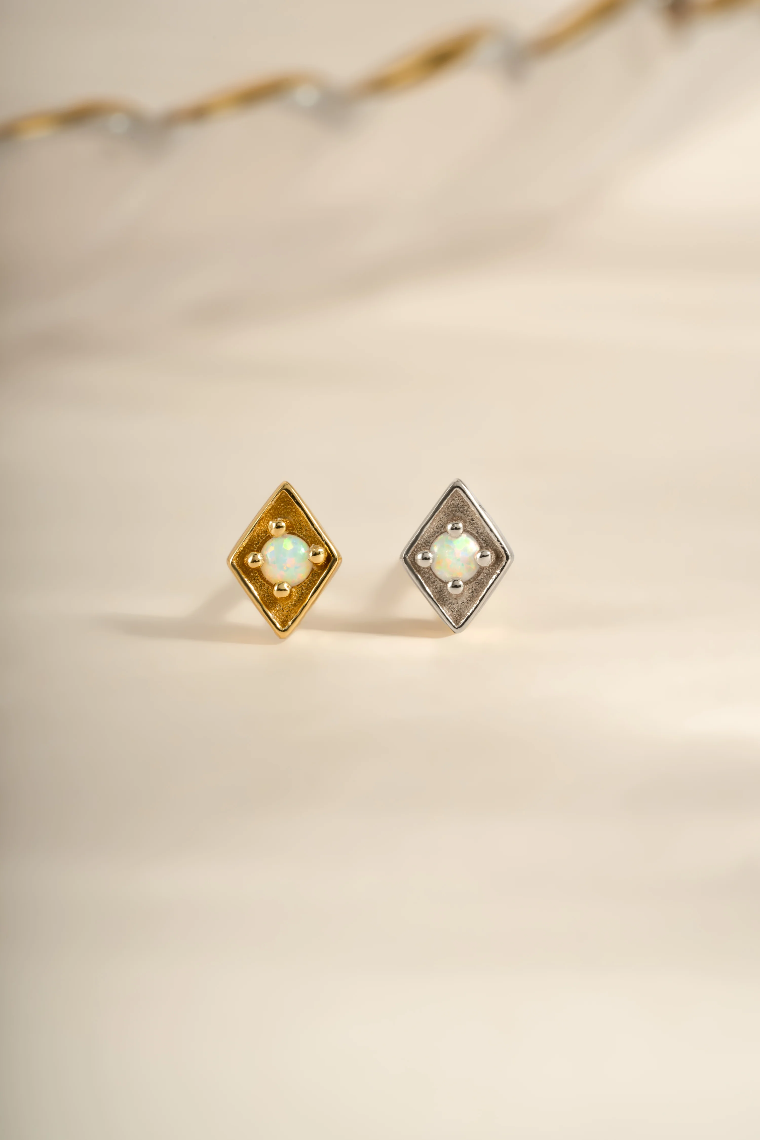 Kite Shaped Opal Studs - Image 3