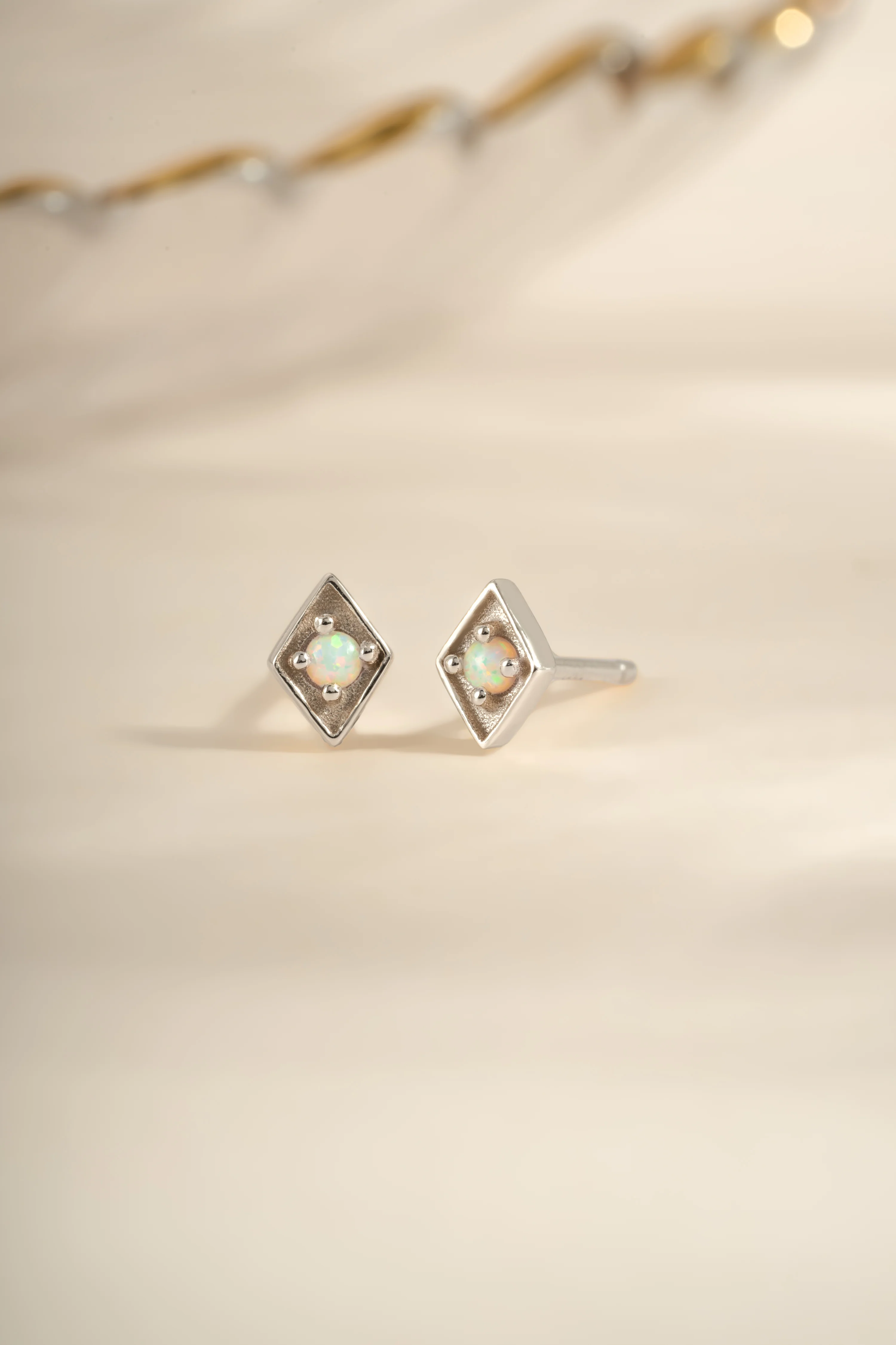 Kite Shaped Opal Studs - Image 4