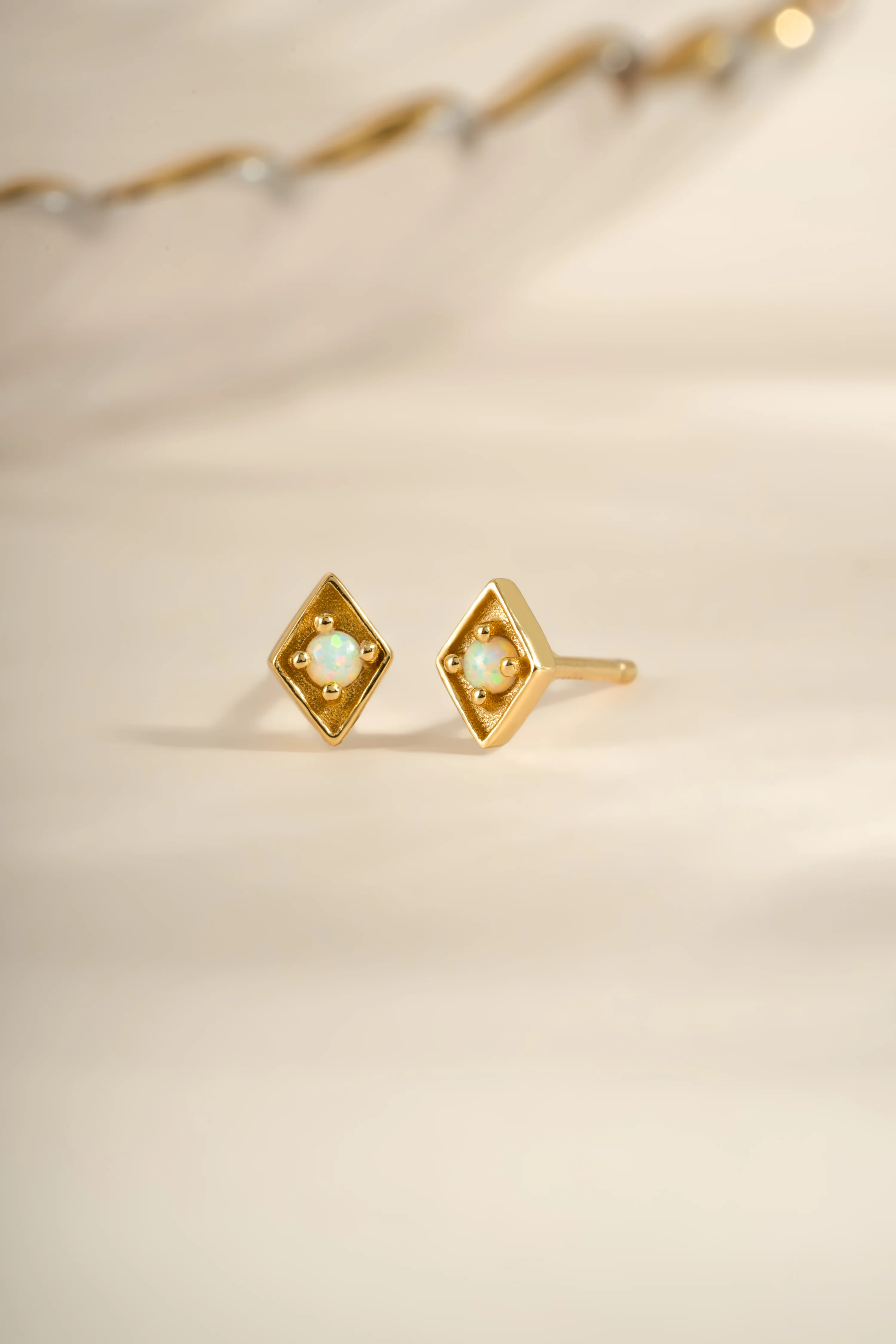 Kite Shaped Opal Studs - Image 7