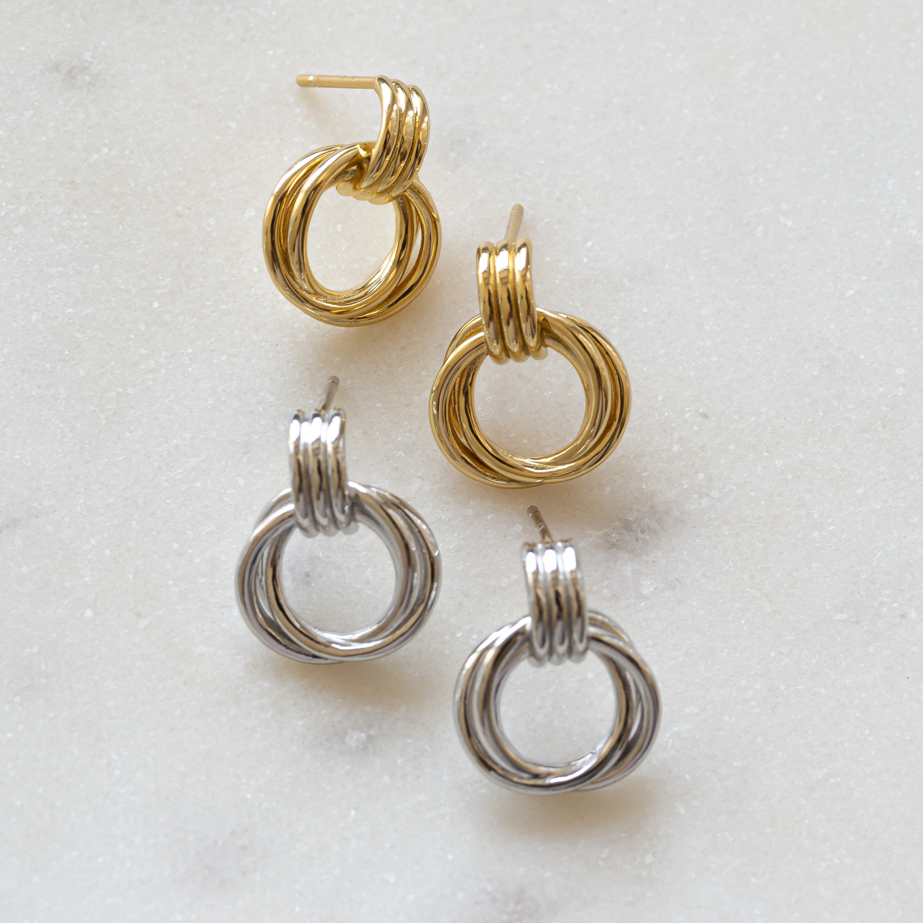 Knot Hoop Earrings - Image 3