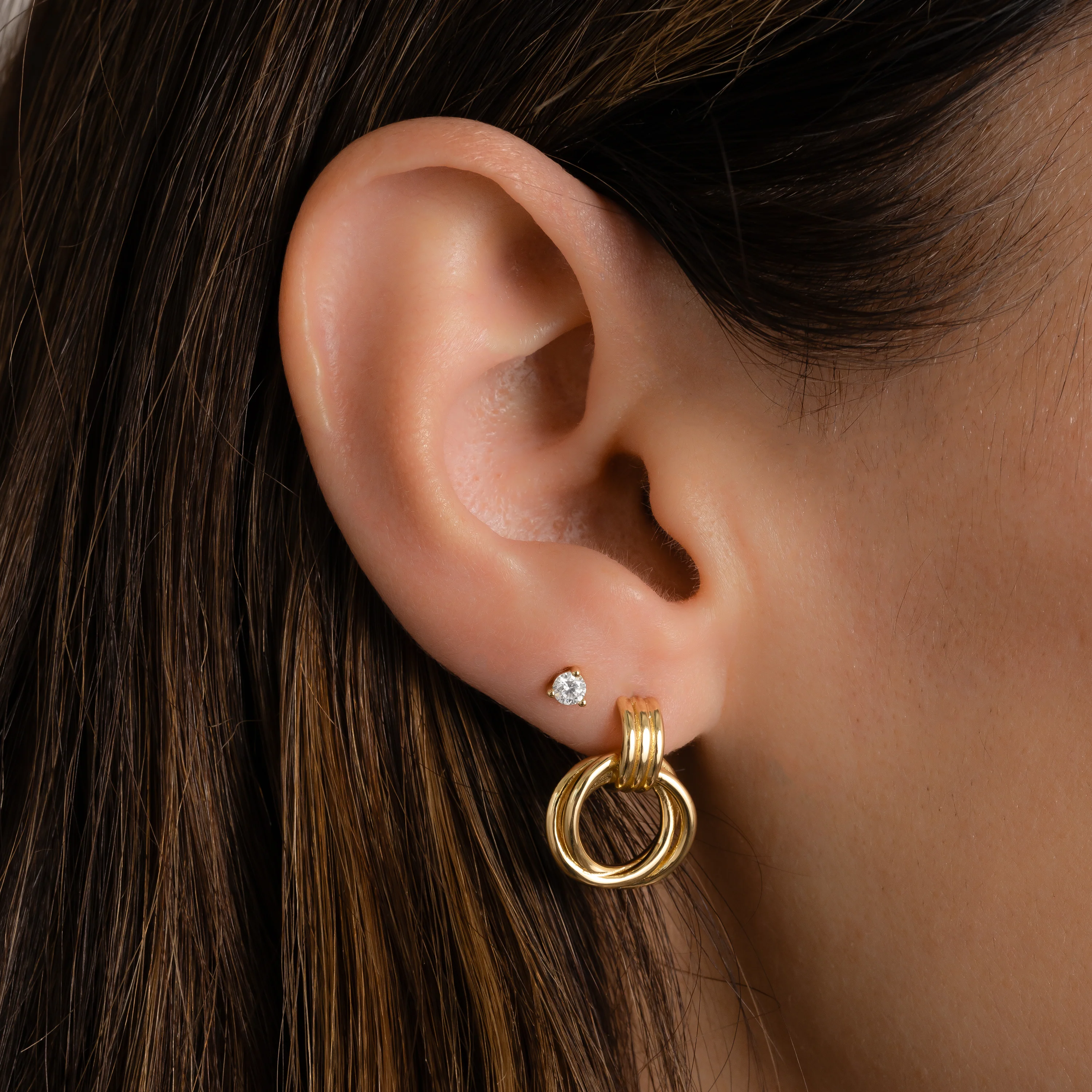 Knot Hoop Earrings - Image 4