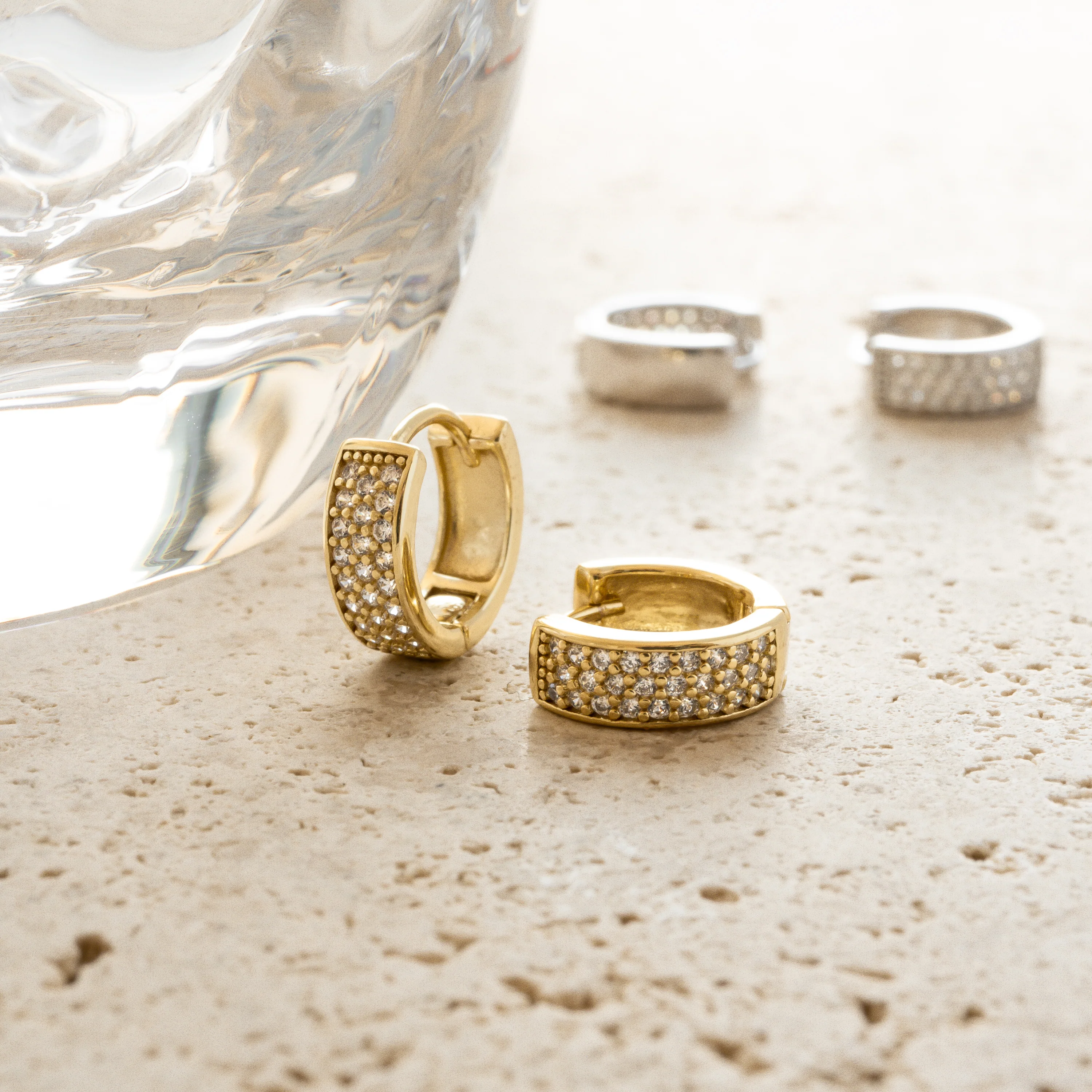 Lanie Diamond Huggie Earrings - Image 5