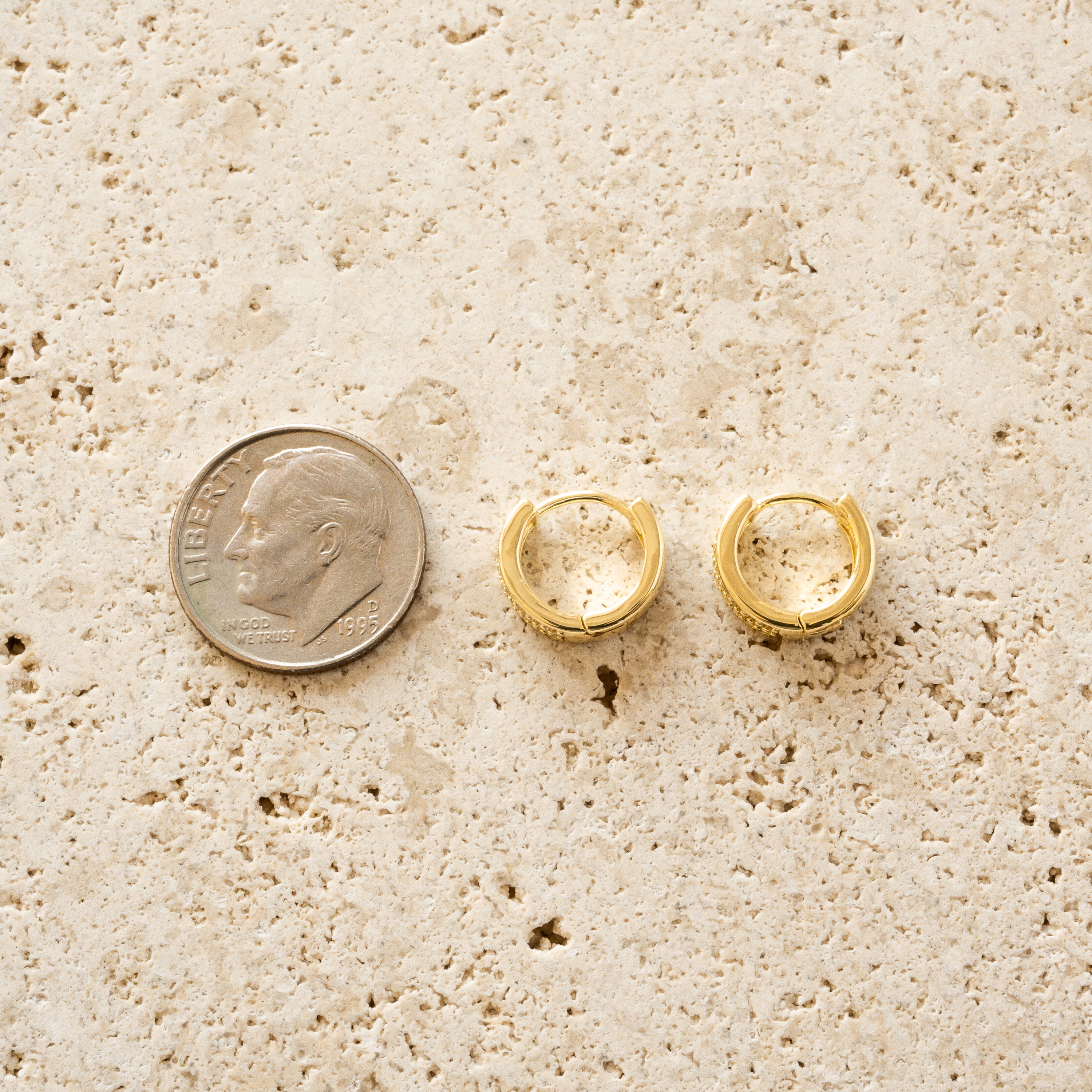 Lanie Diamond Huggie Earrings - Image 7