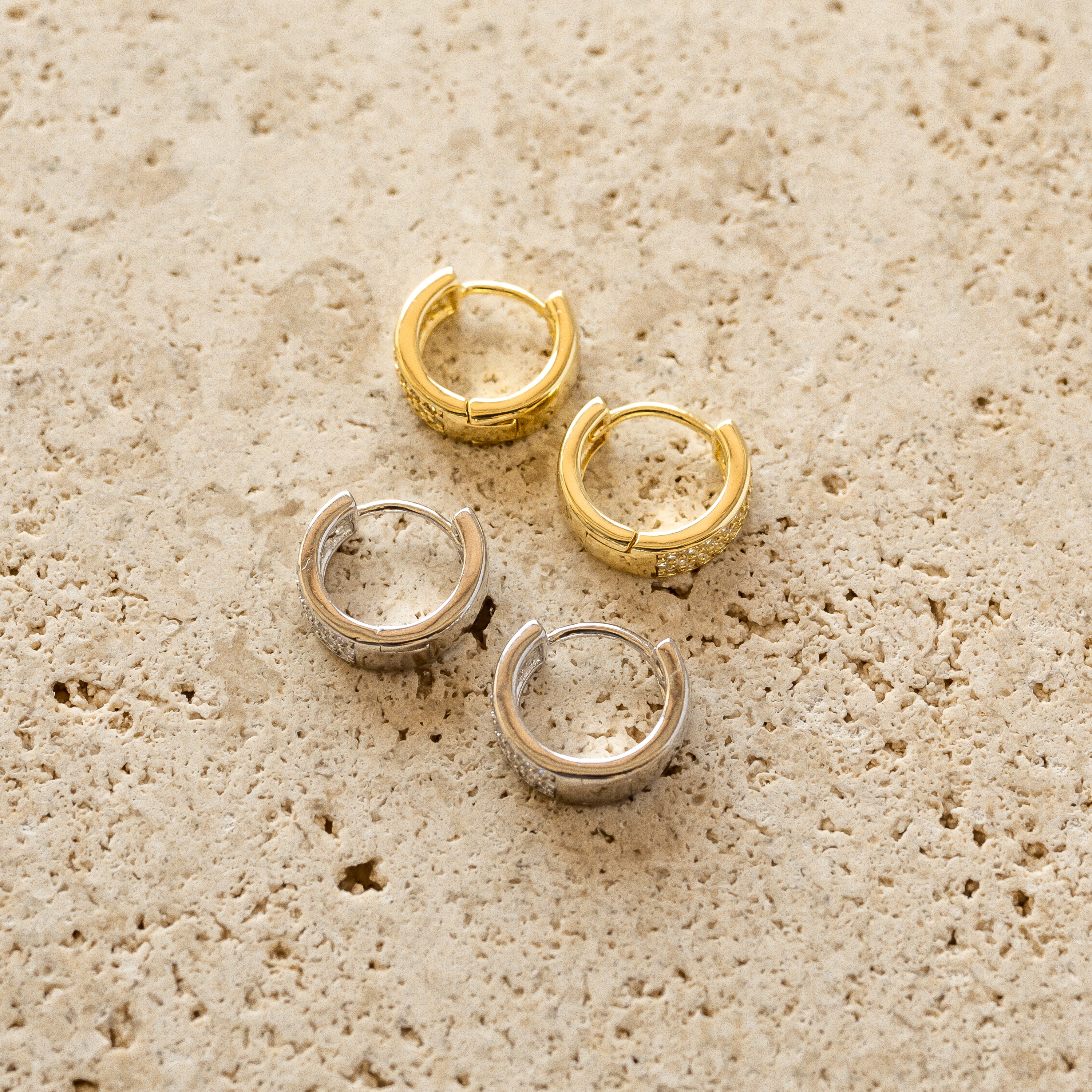 Lanie Diamond Huggie Earrings - Image 8