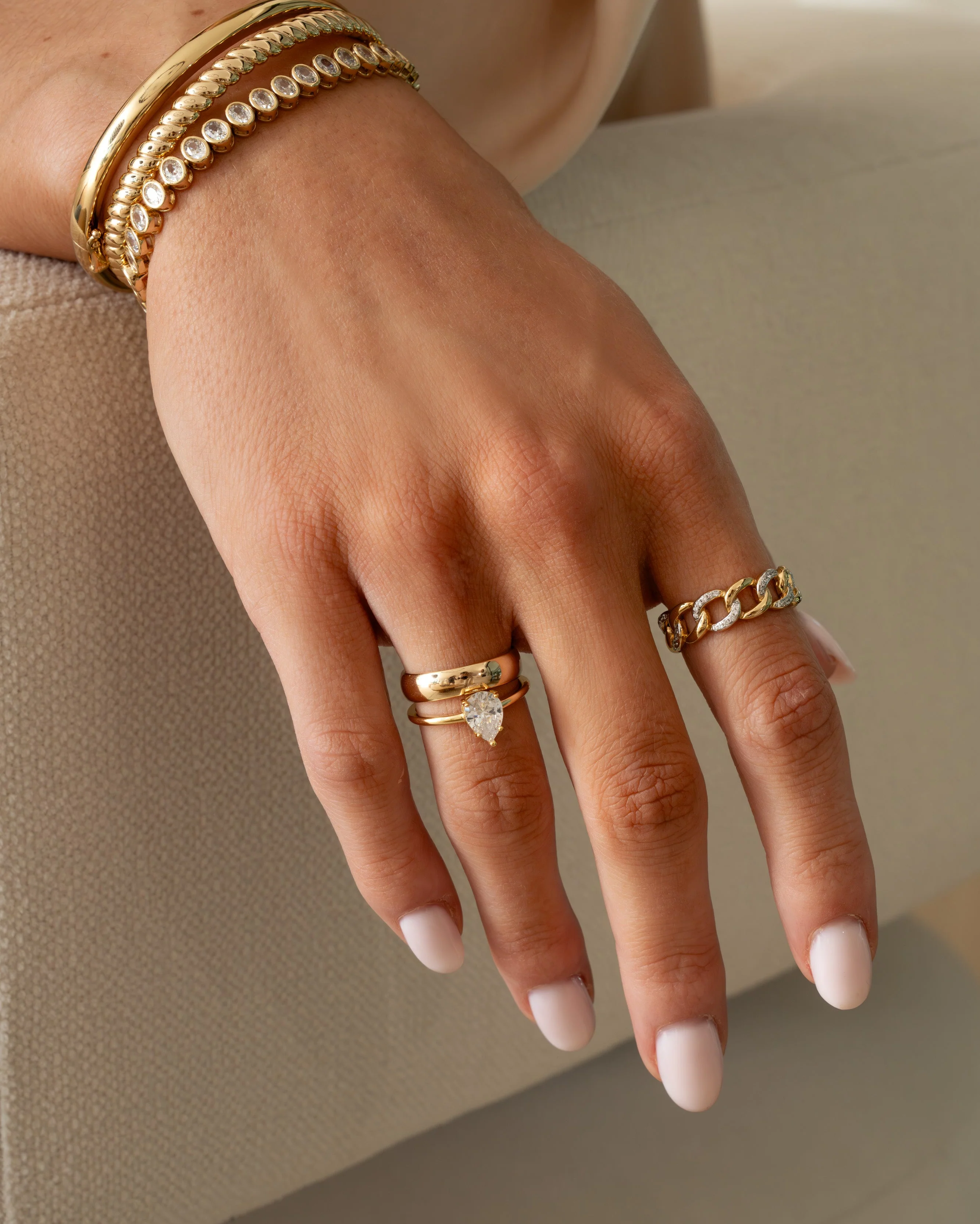 Large Pear Statement Ring - Image 6