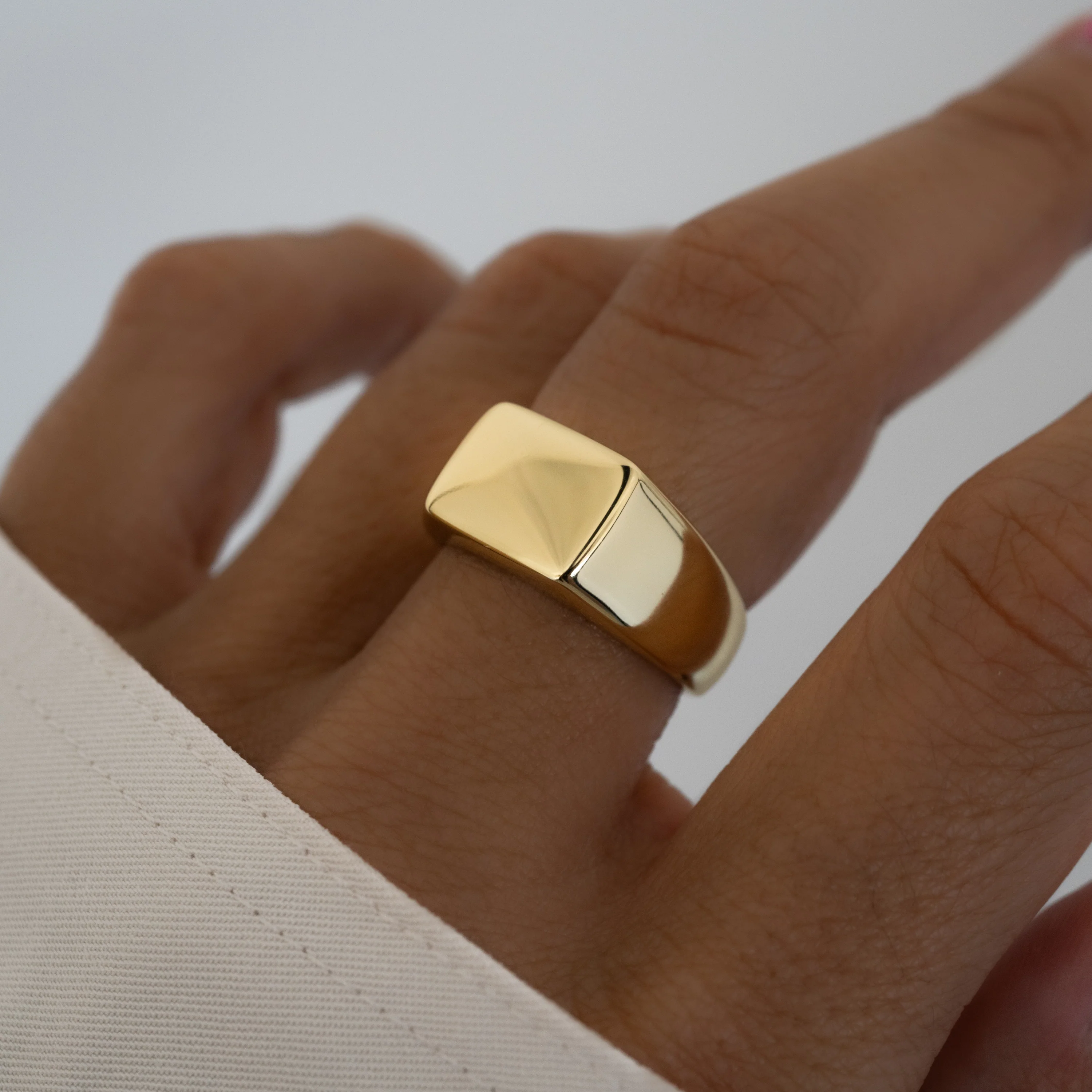 Large Square Signet Ring - Image 5